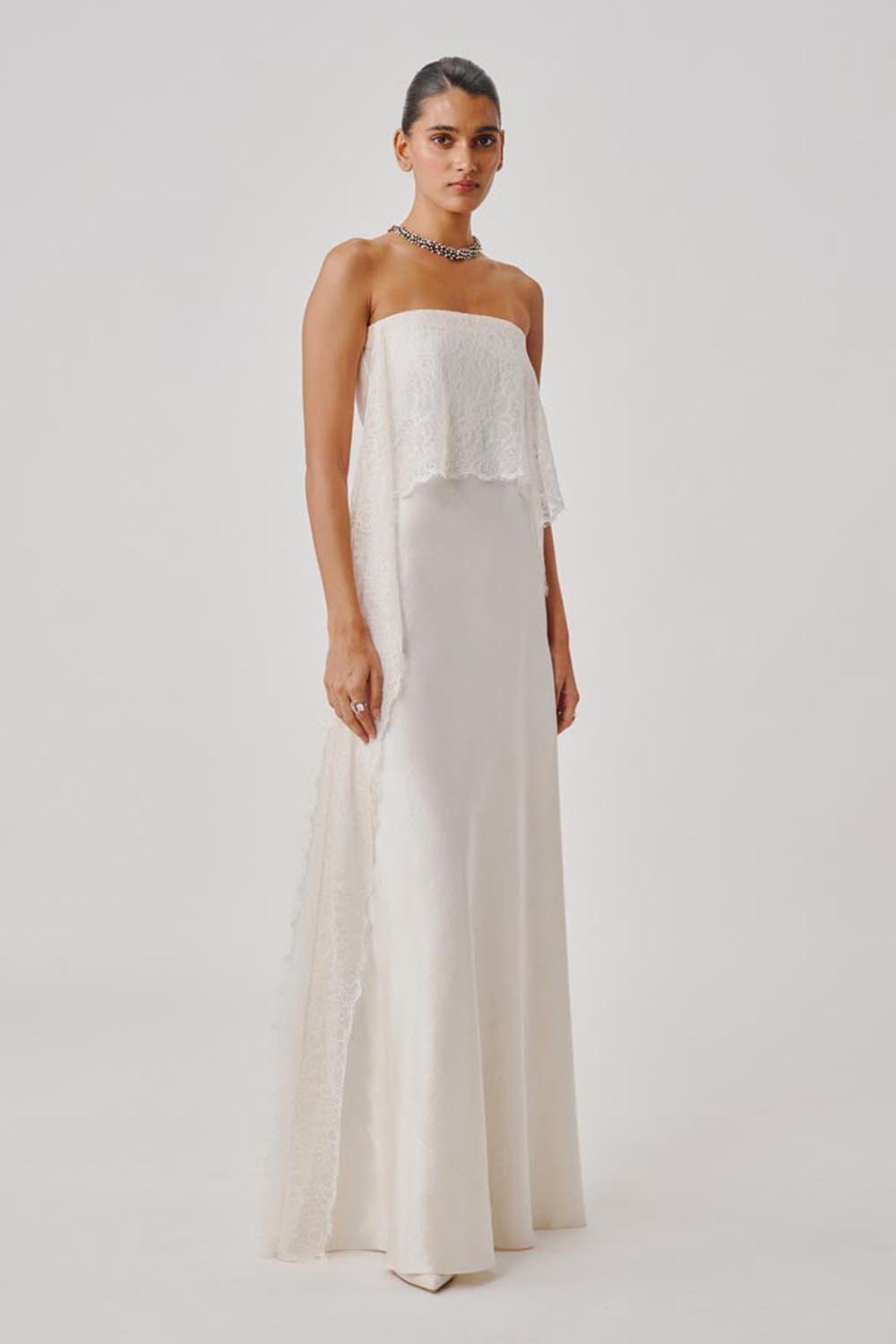 White Peony Lace Gown