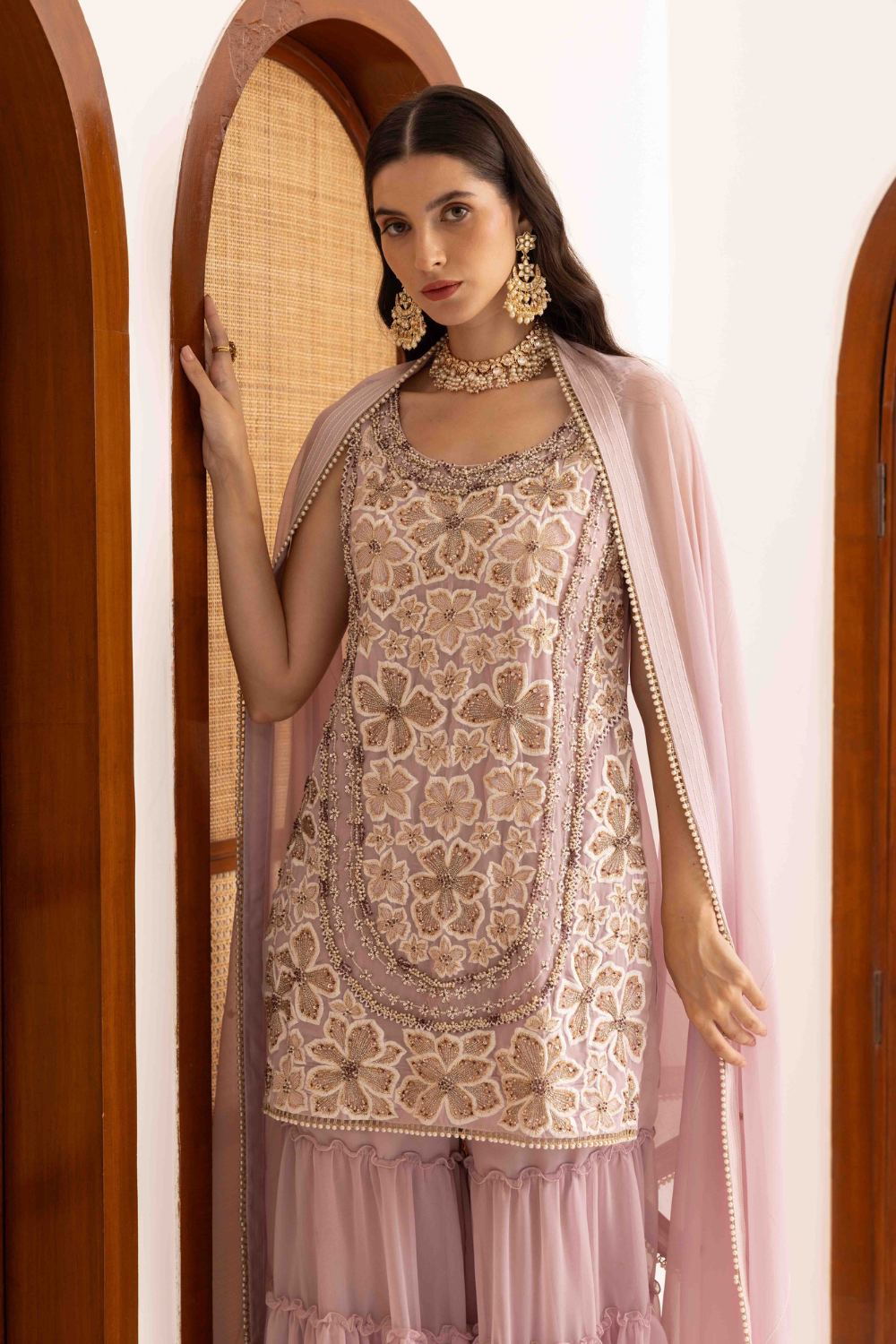 Prisha Short Kurta With Sharara
