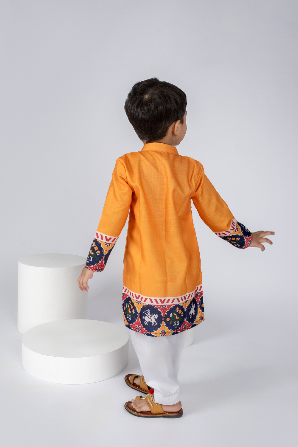 YELLOW PATOLA KURTA SET