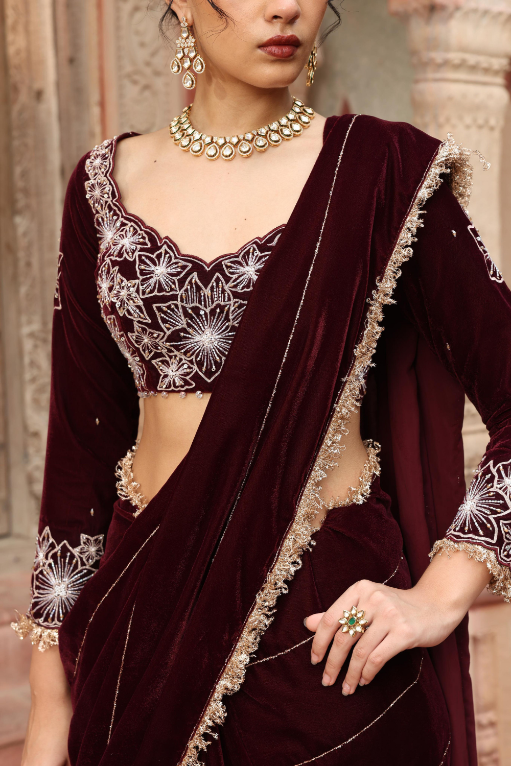 Wine Saree - RTS