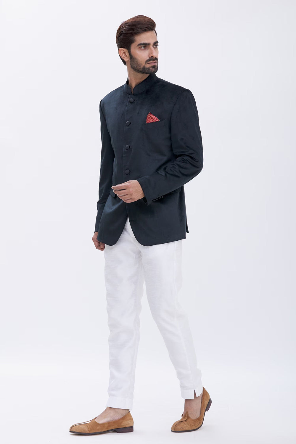 Classic Royal Velvet Bandhgala