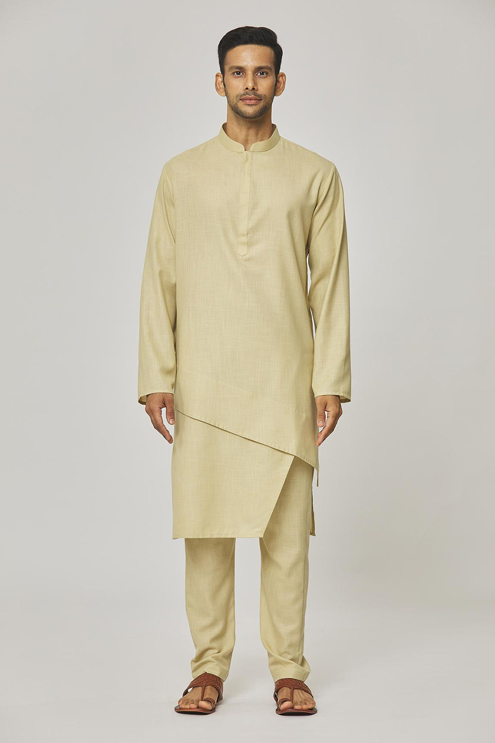 Tatvam Akio Cotton Solid Kurta & Pyjama Set