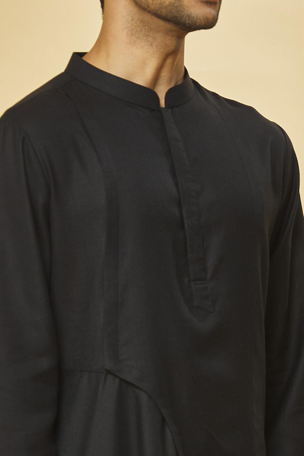 Tatvam Neel Cotton Solid Kurta & Pyjama Set