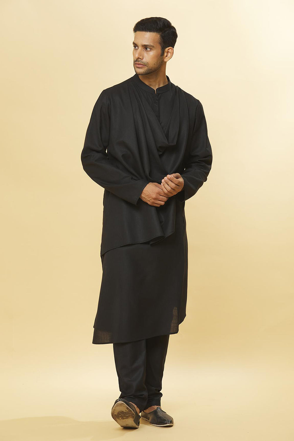 Tatvam Mahotsav Cotton Solid Kurta & Pyjama Set