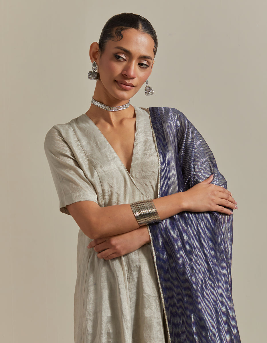 CY Vinusto Silver Zari Anarkali Set Custom 1