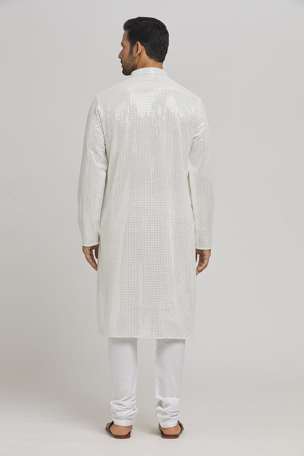 Kaanchkaari Embroidered Cotton Kurta & Churidar Set