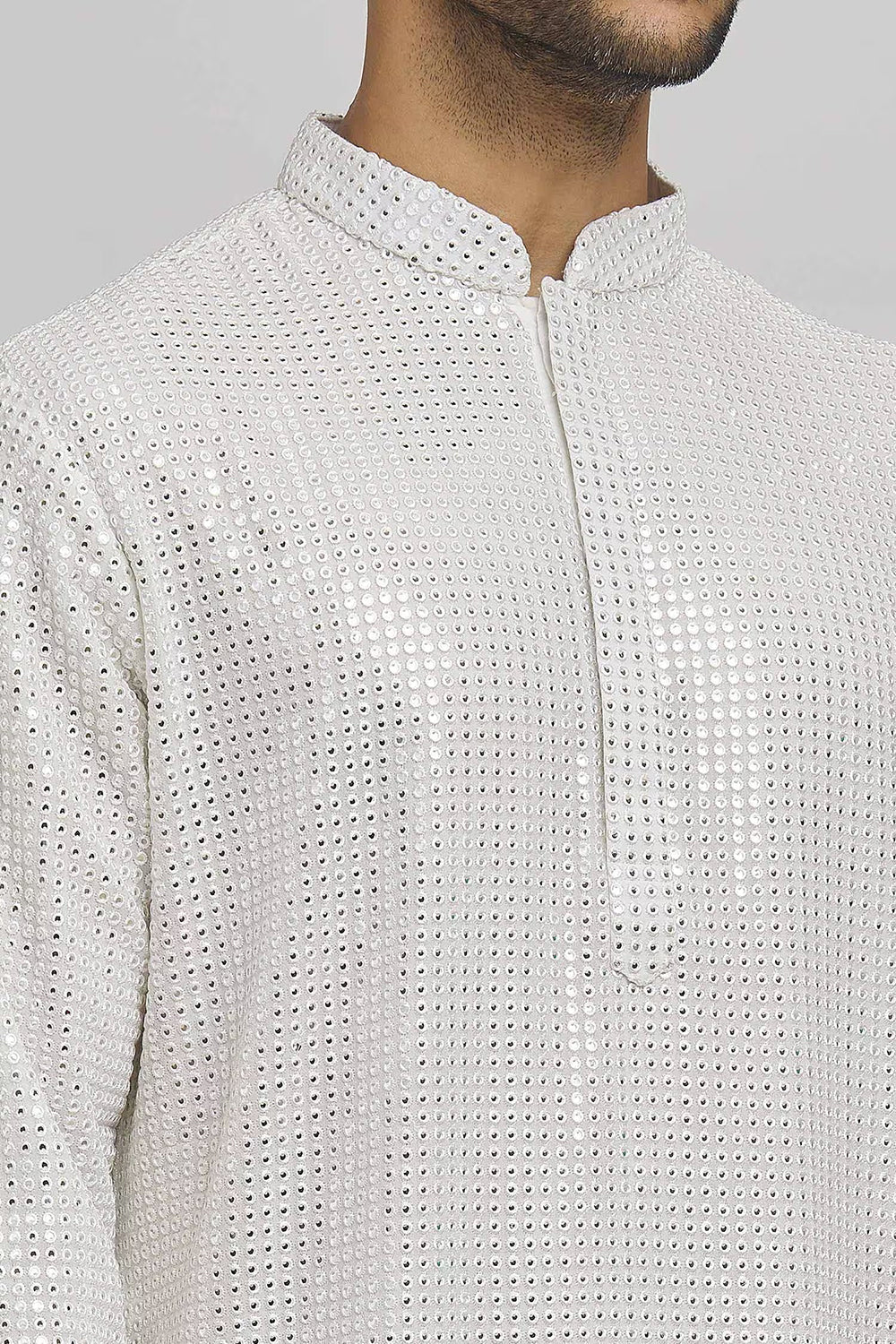 Kaanchkaari Embroidered Cotton Kurta & Churidar Set