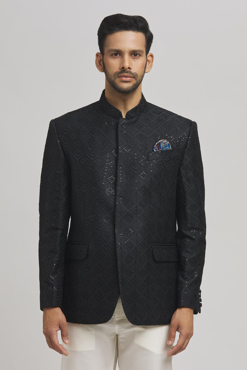Jahaan Full Sleeve Sequin Work Bandhgala