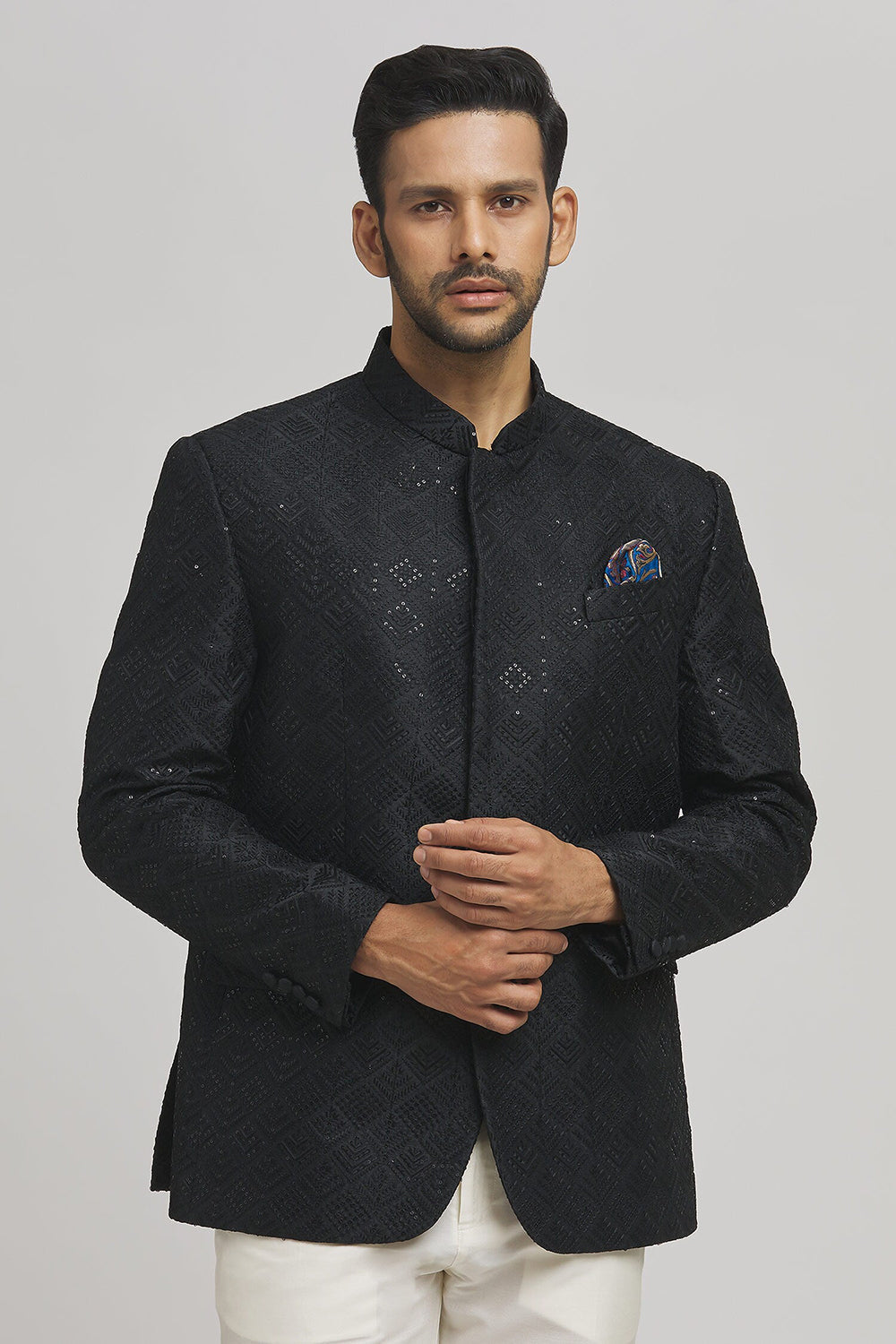 Jahaan Full Sleeve Sequin Work Bandhgala