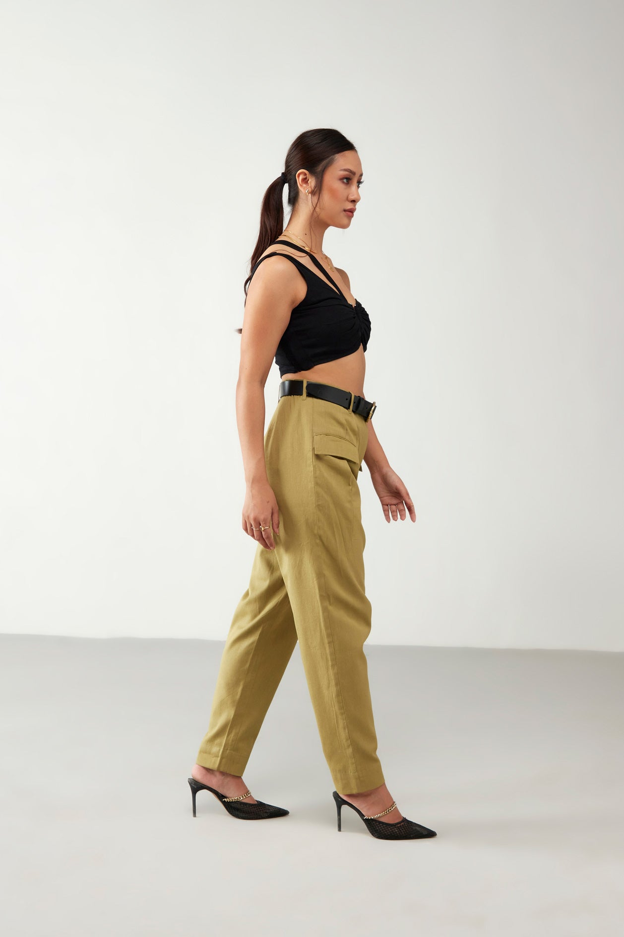 Green Pocket Style Trouser