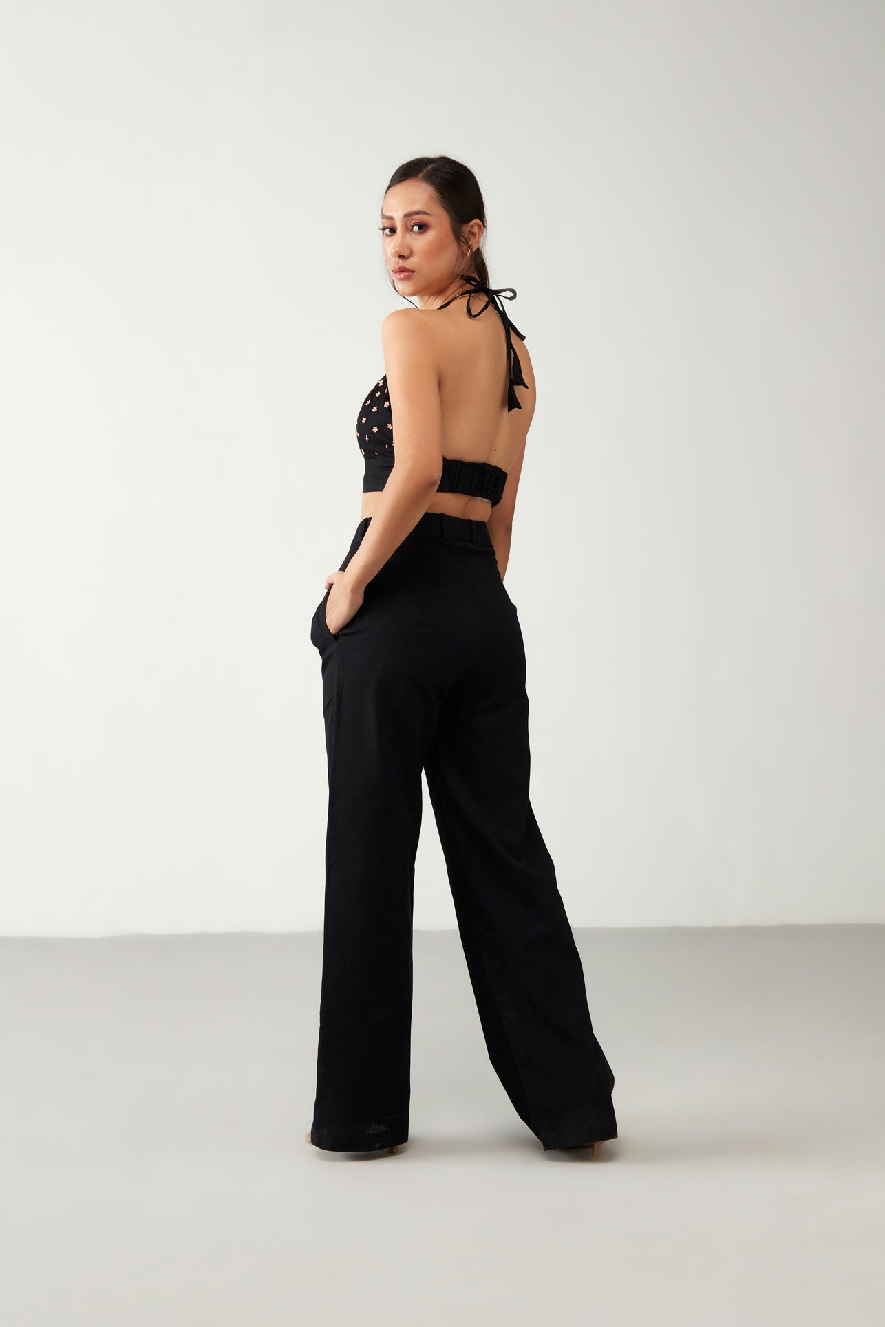 Black Bralette Cotton Co-Ord Set