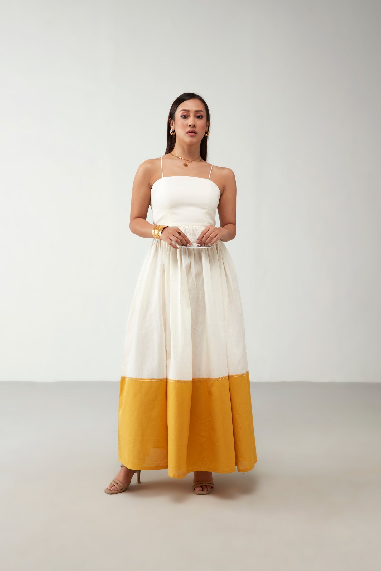 Off White Flawless Color Blocked Dress