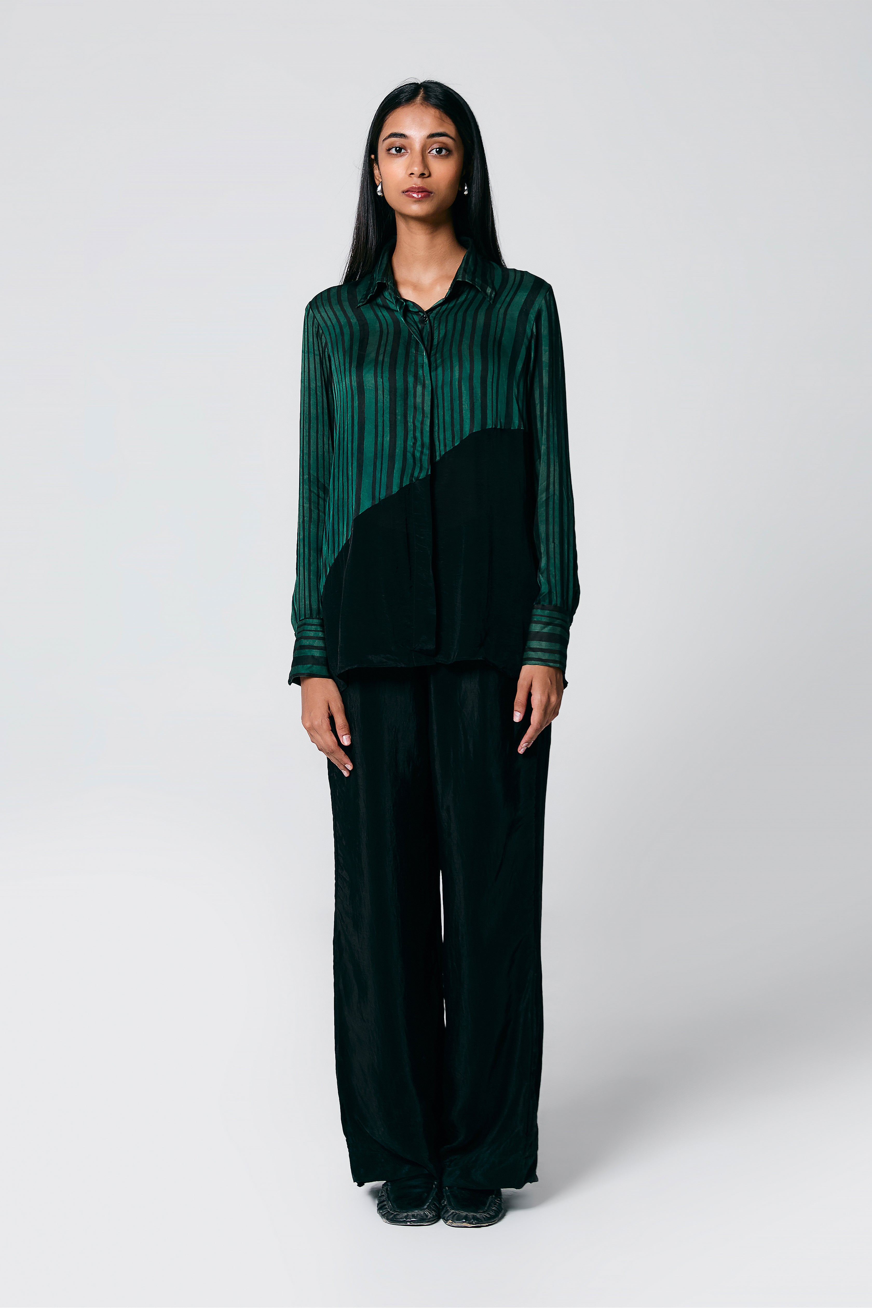 Diagonal shirt coord