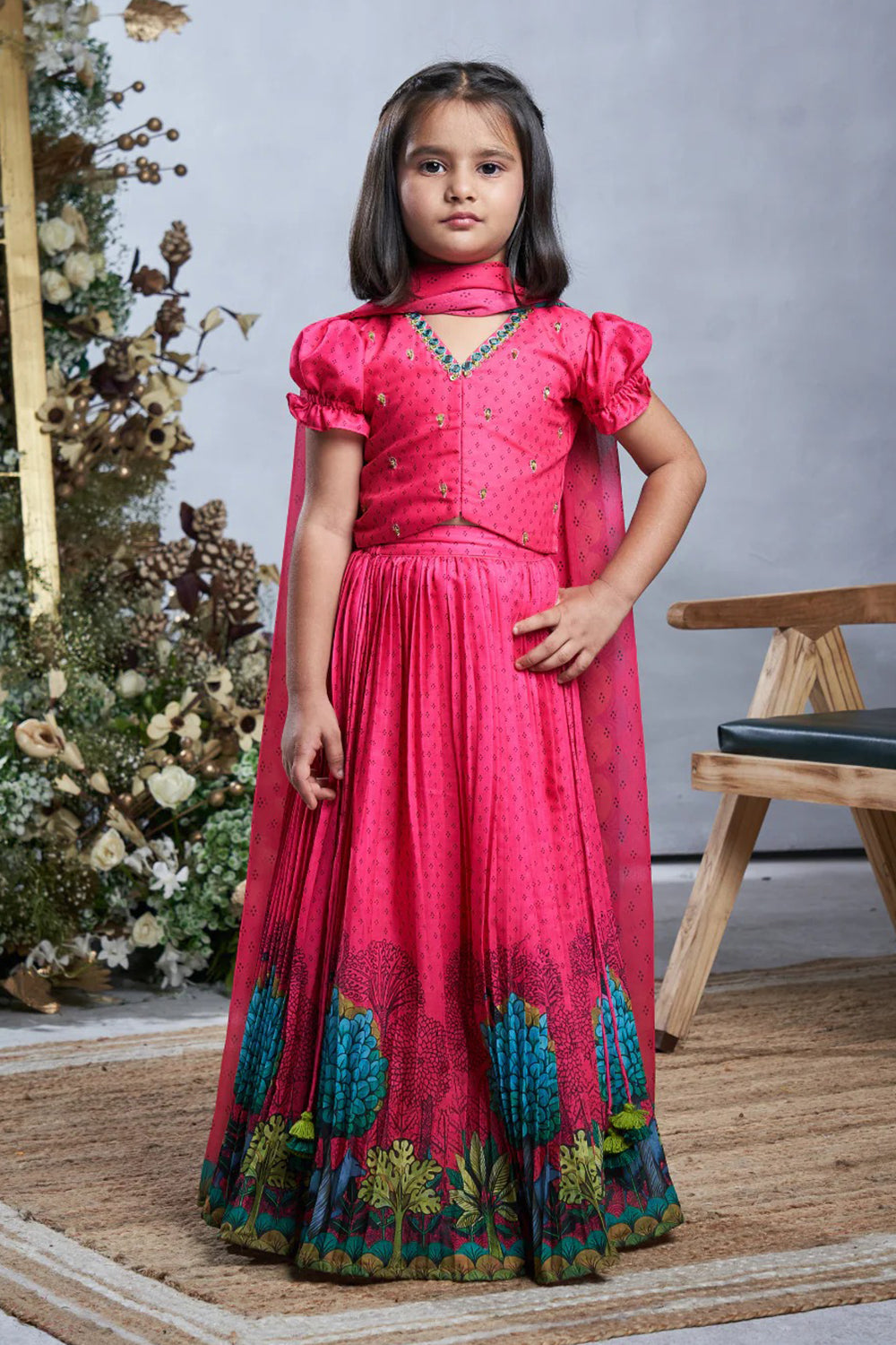 PINK PICHWAI LEHENGA SET