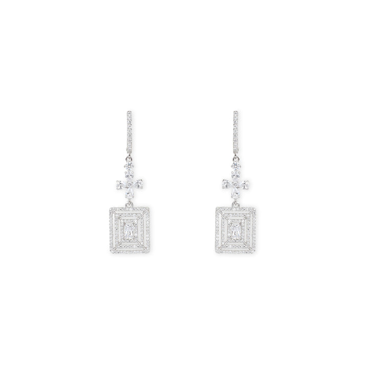 CY Sica Jewellery Floral Drop Earrings Front 1