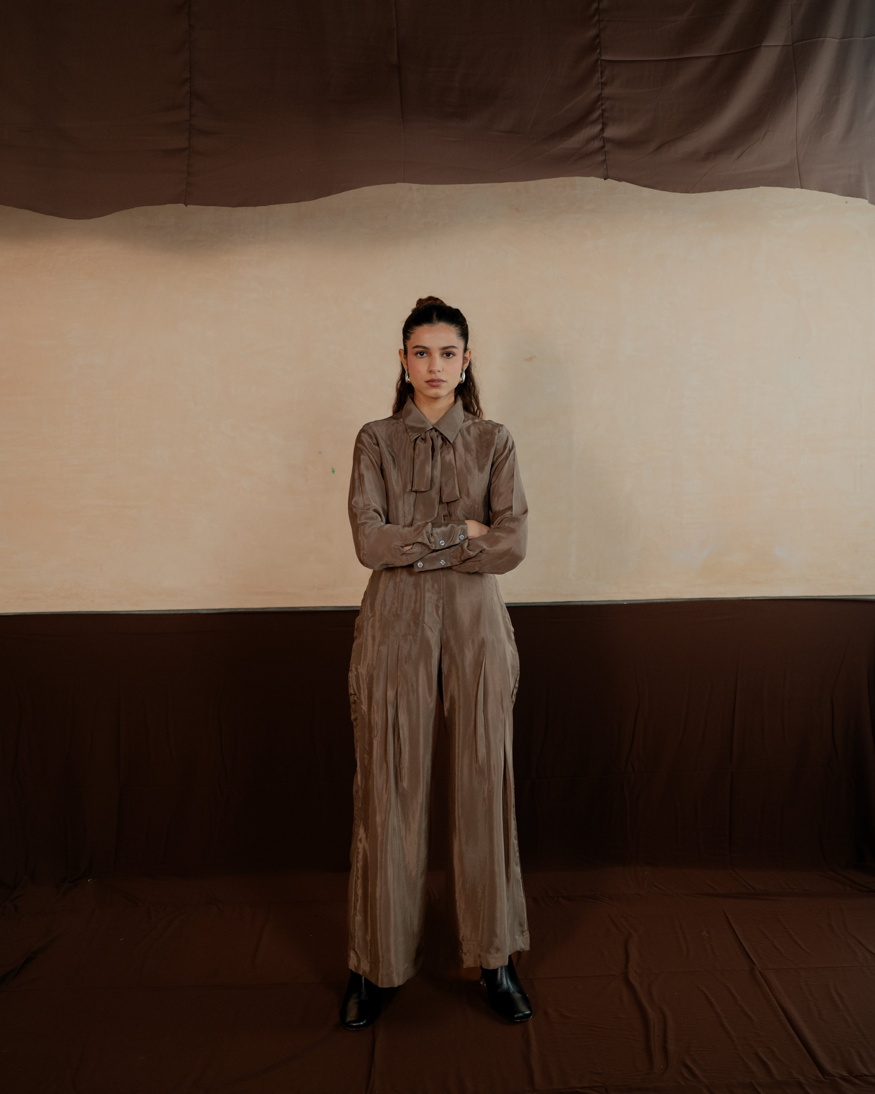 Pleated Shirt Co-ord