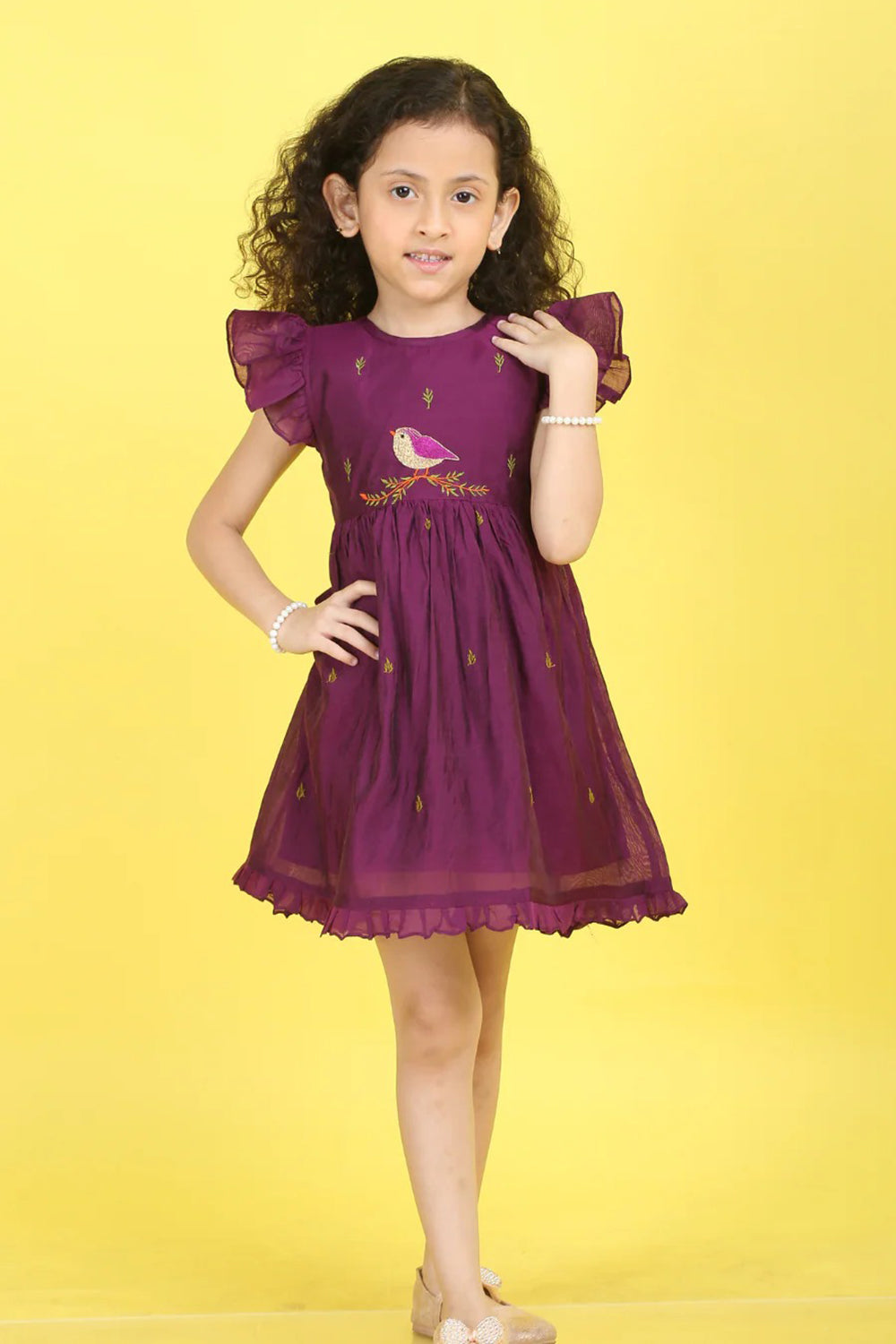 PURPLE BIRD DRESS
