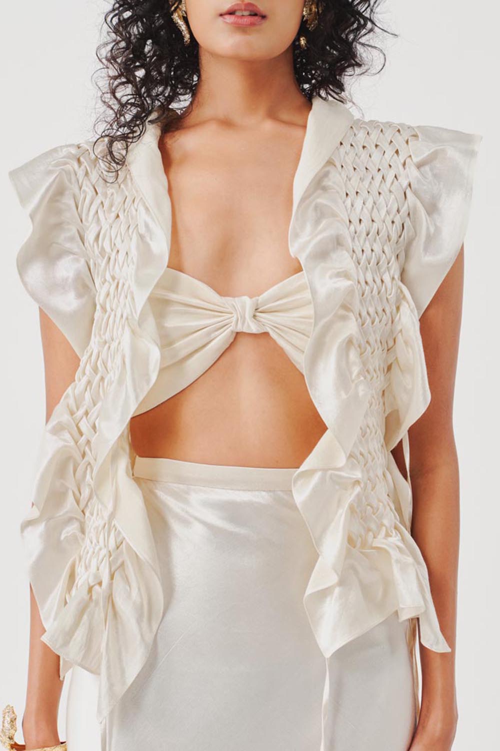 Mystery Bandeau Top in Ivory