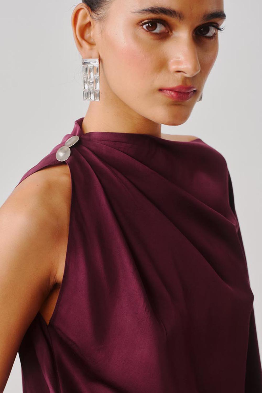 Dark Plum Drape Top