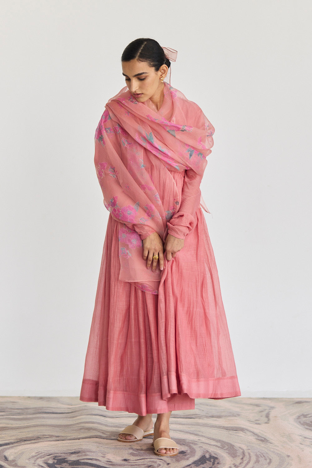 Bougainvillea Sage Green Anarkali