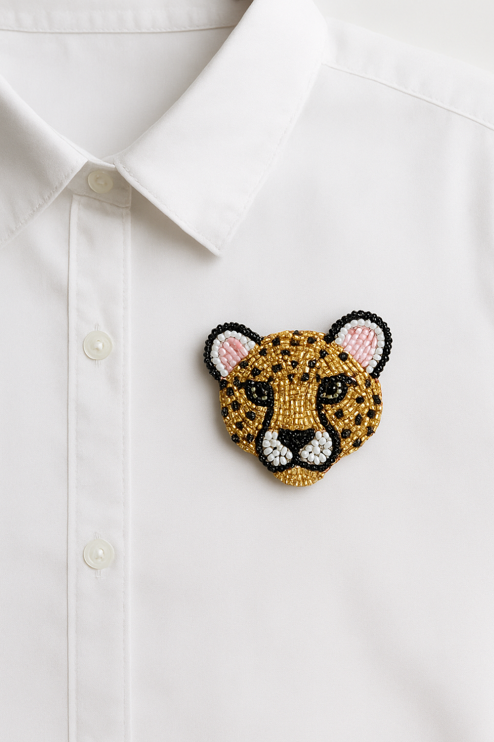 LEAPORD CLIP AND BROOCH