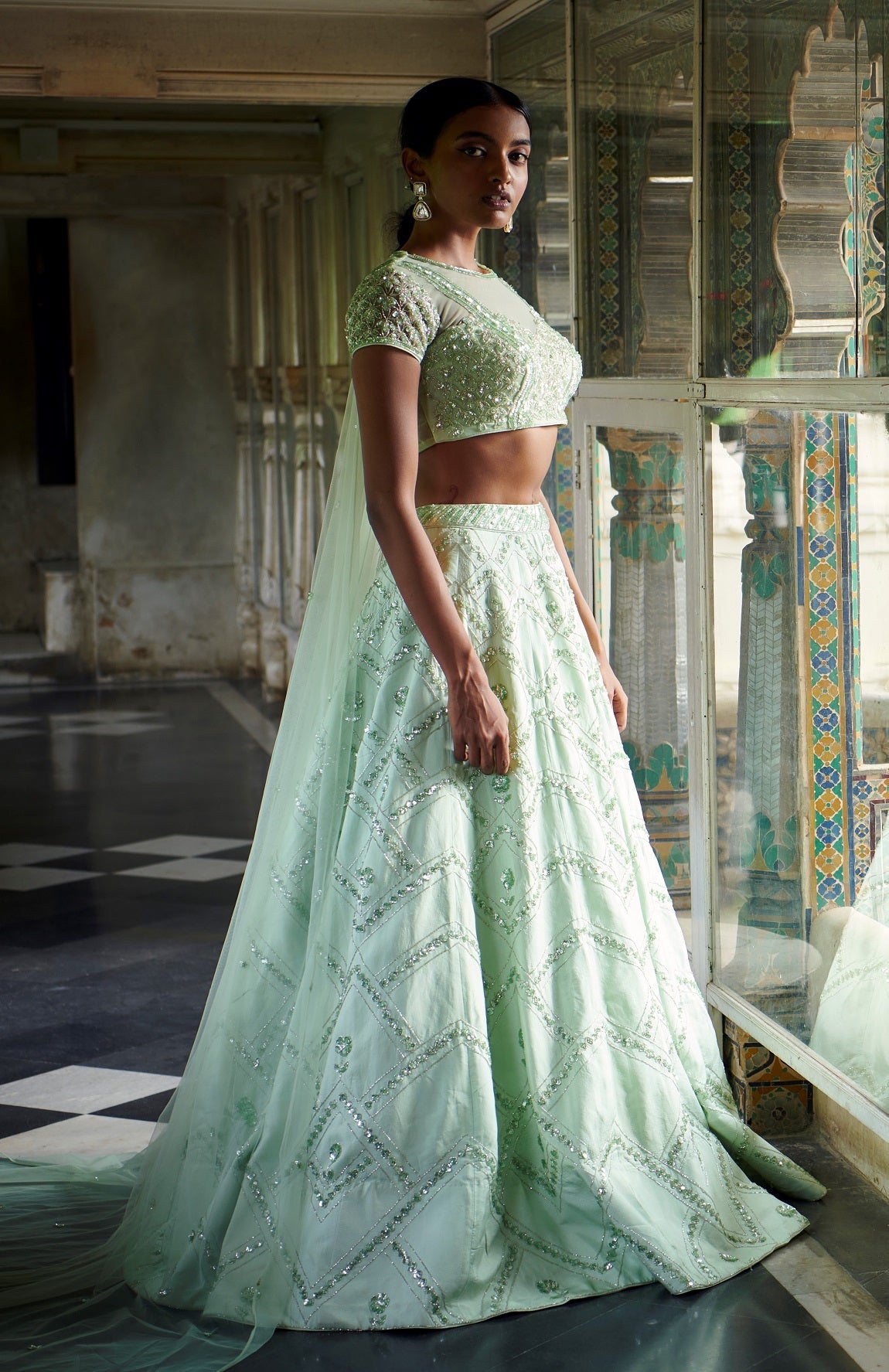 Mint Green Lehenga