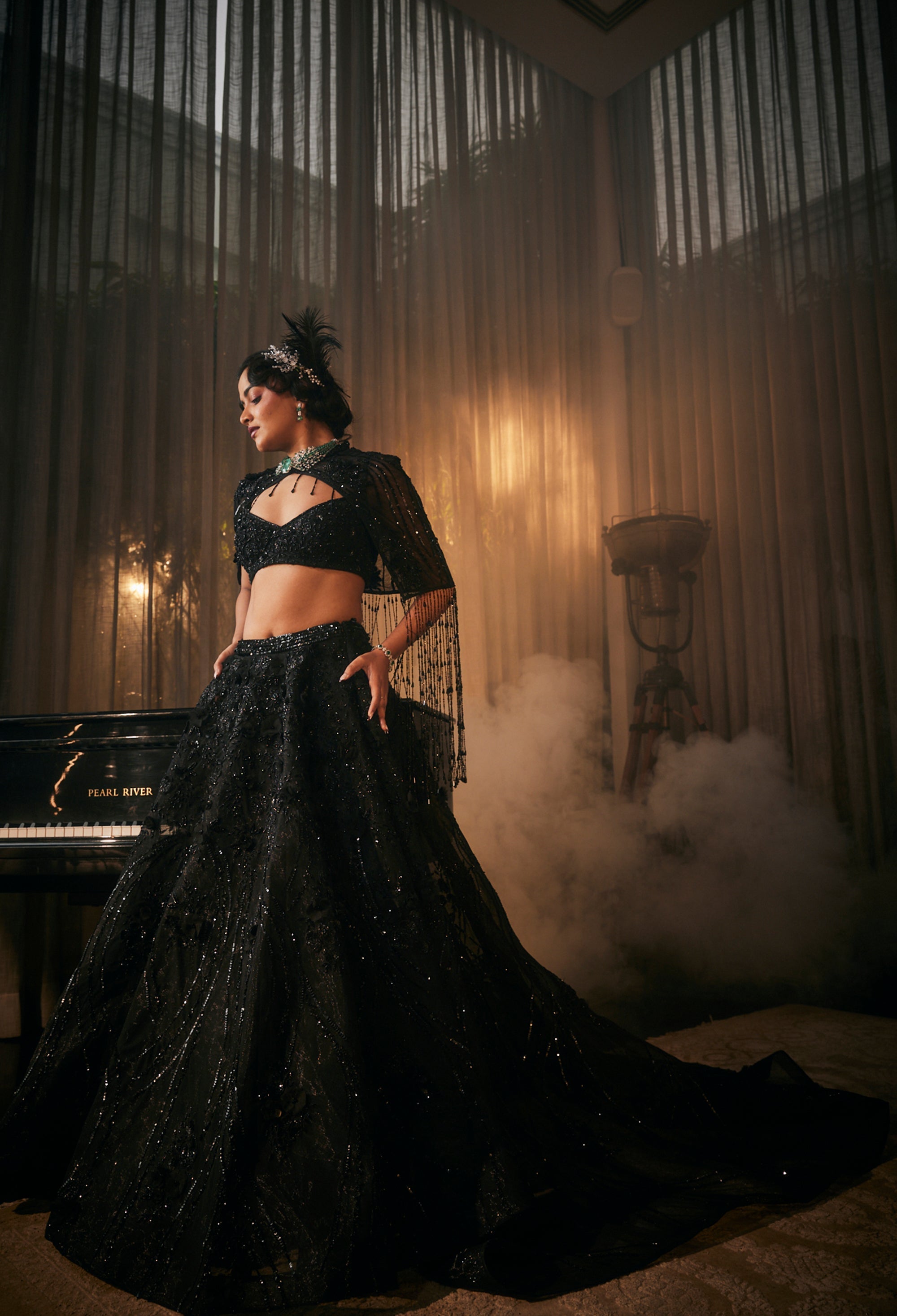 CY Amit GT Fleur de Jardin Embroidered Lehenga Set Front 2