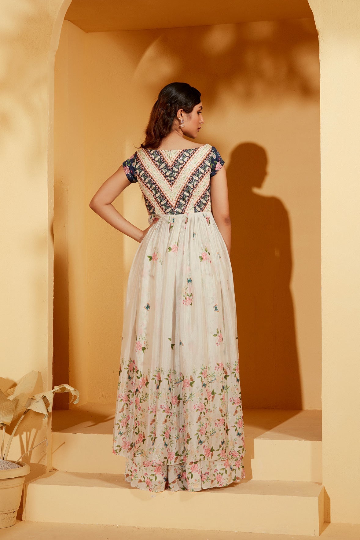 Off white dress with pants