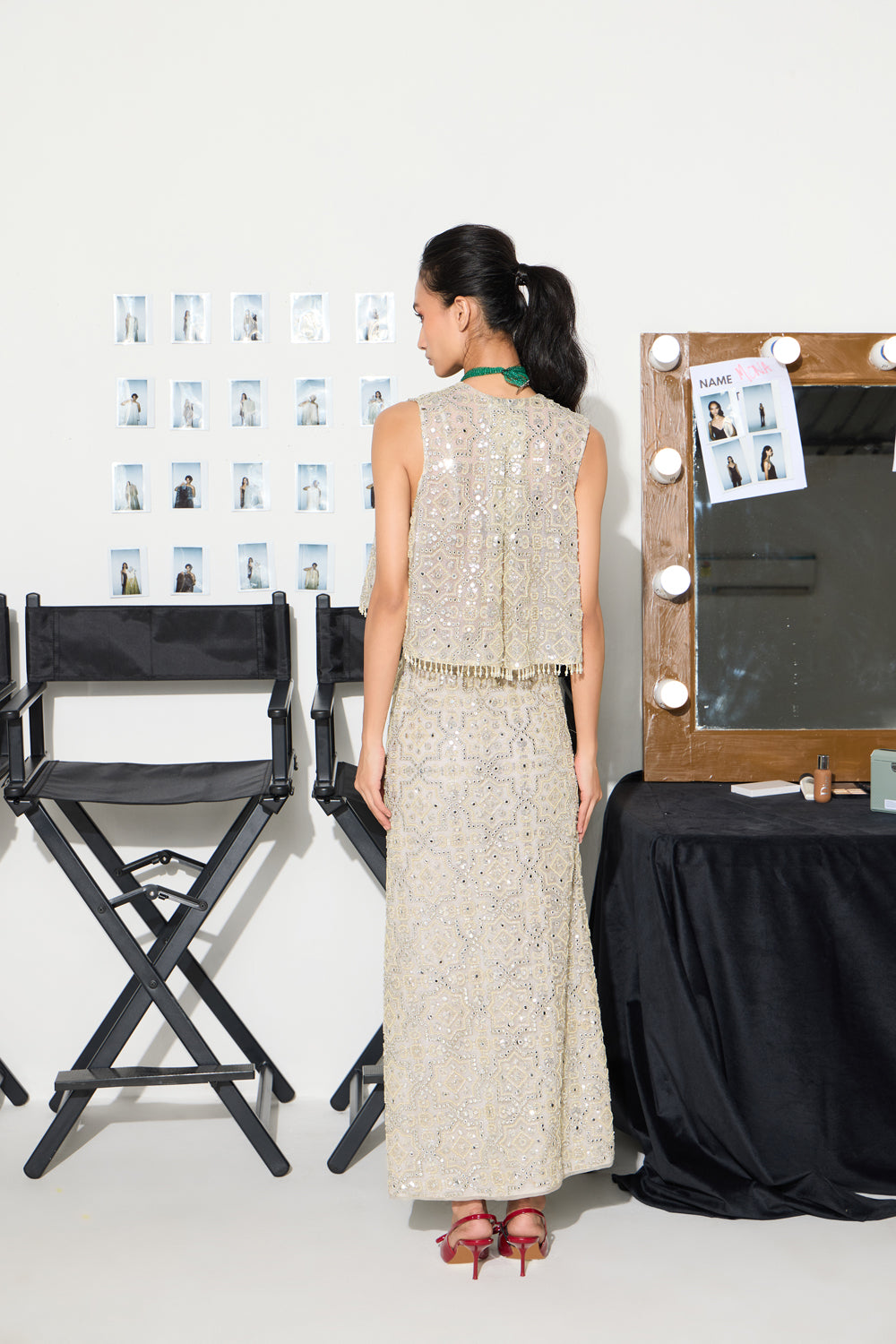 CY 29 India Wrap Over Skirt Set Back 1