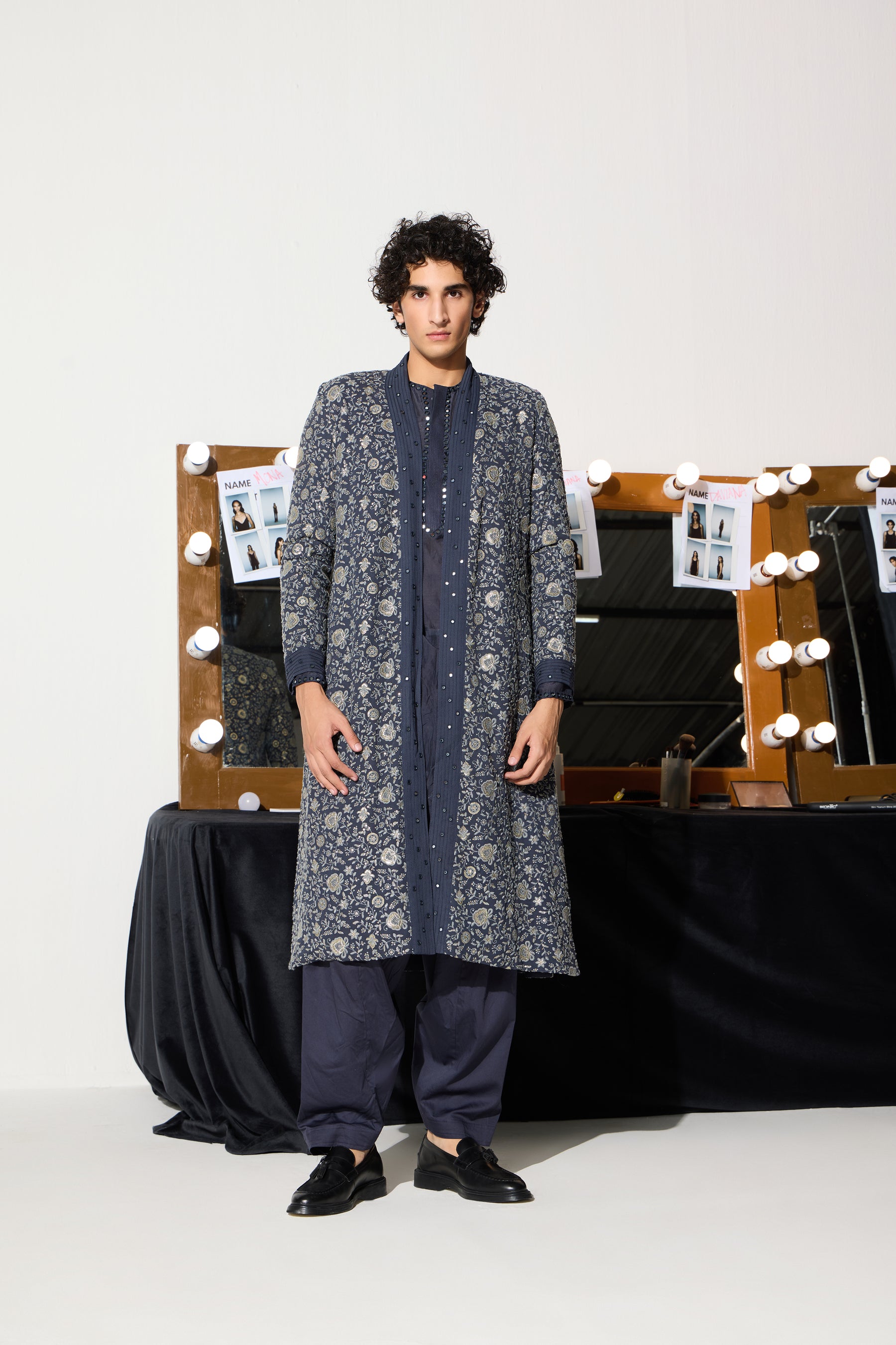 CY 29 India Cotton Silk Kurta With Mirrorwork And Matching Salwar Front 2