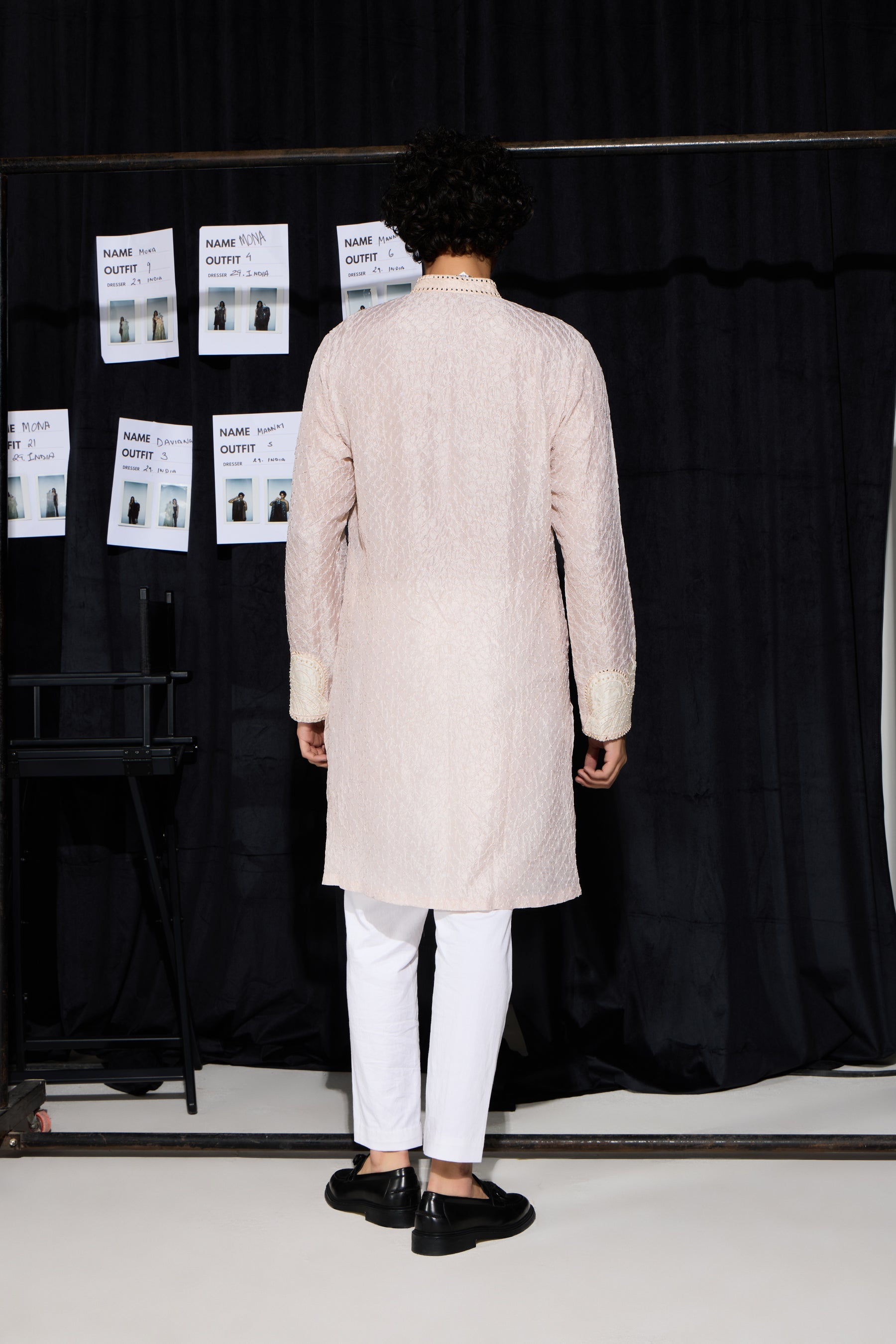 CY 29 India Crushed Bandhani Kurta Set With Straight Pants Back 1