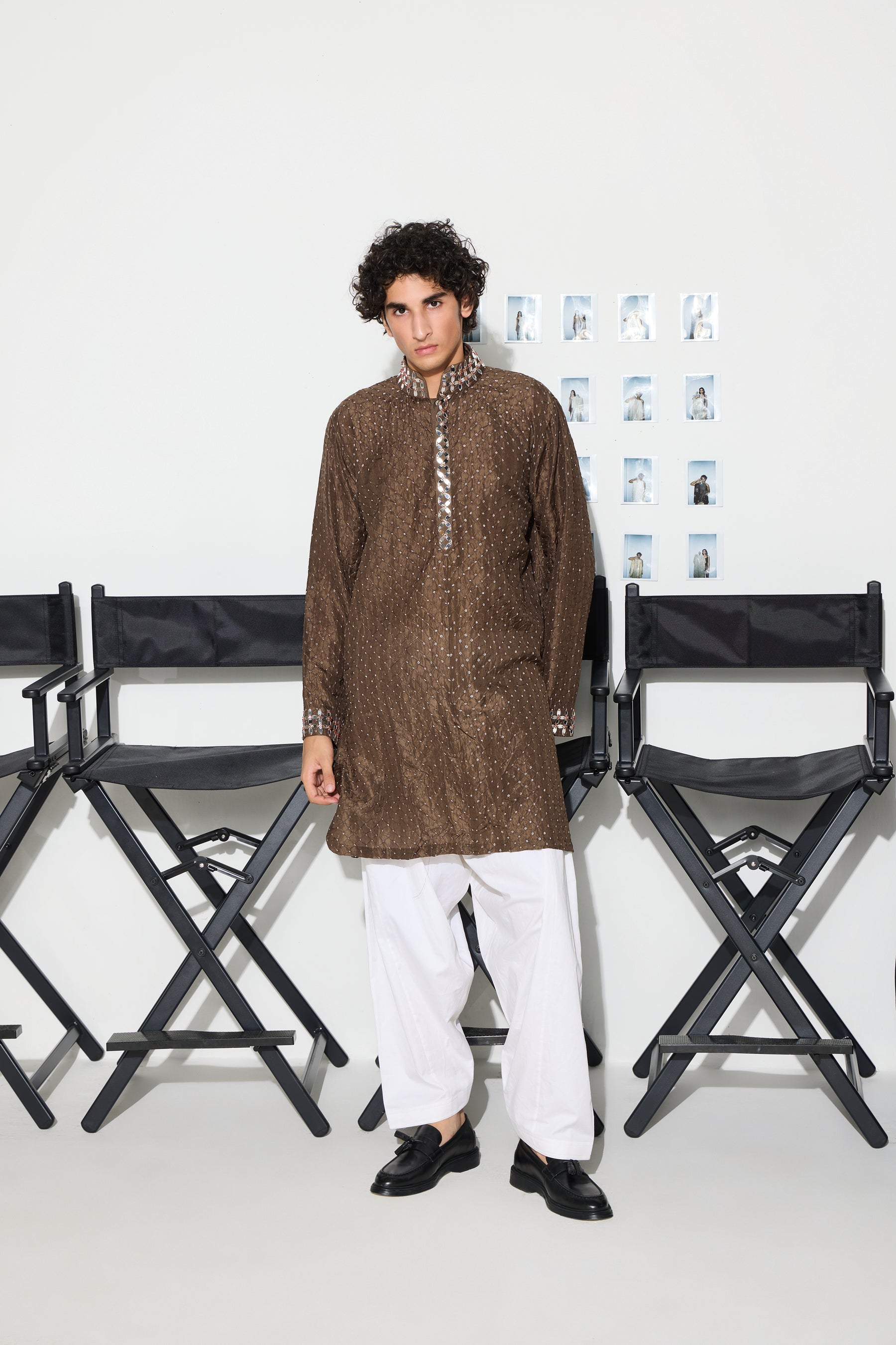 CY 29 India Crushed Bandhani Pathani kurta Front 1