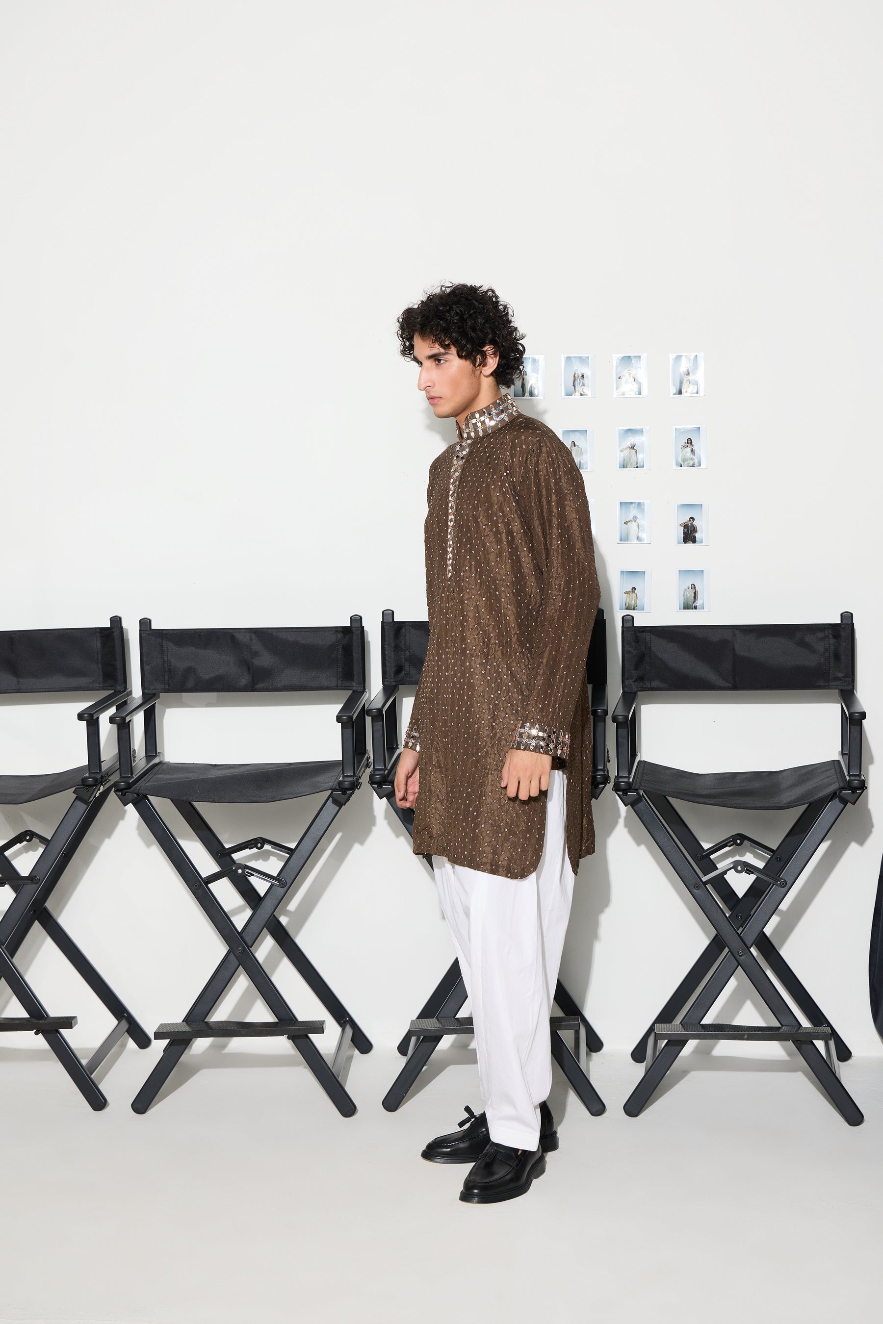 CY 29 India Crushed Bandhani Pathani kurta Front 2