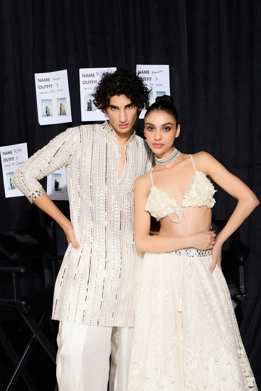 CY 29 India Mirrorwork Kurta With Cowl Dhoti Front 6