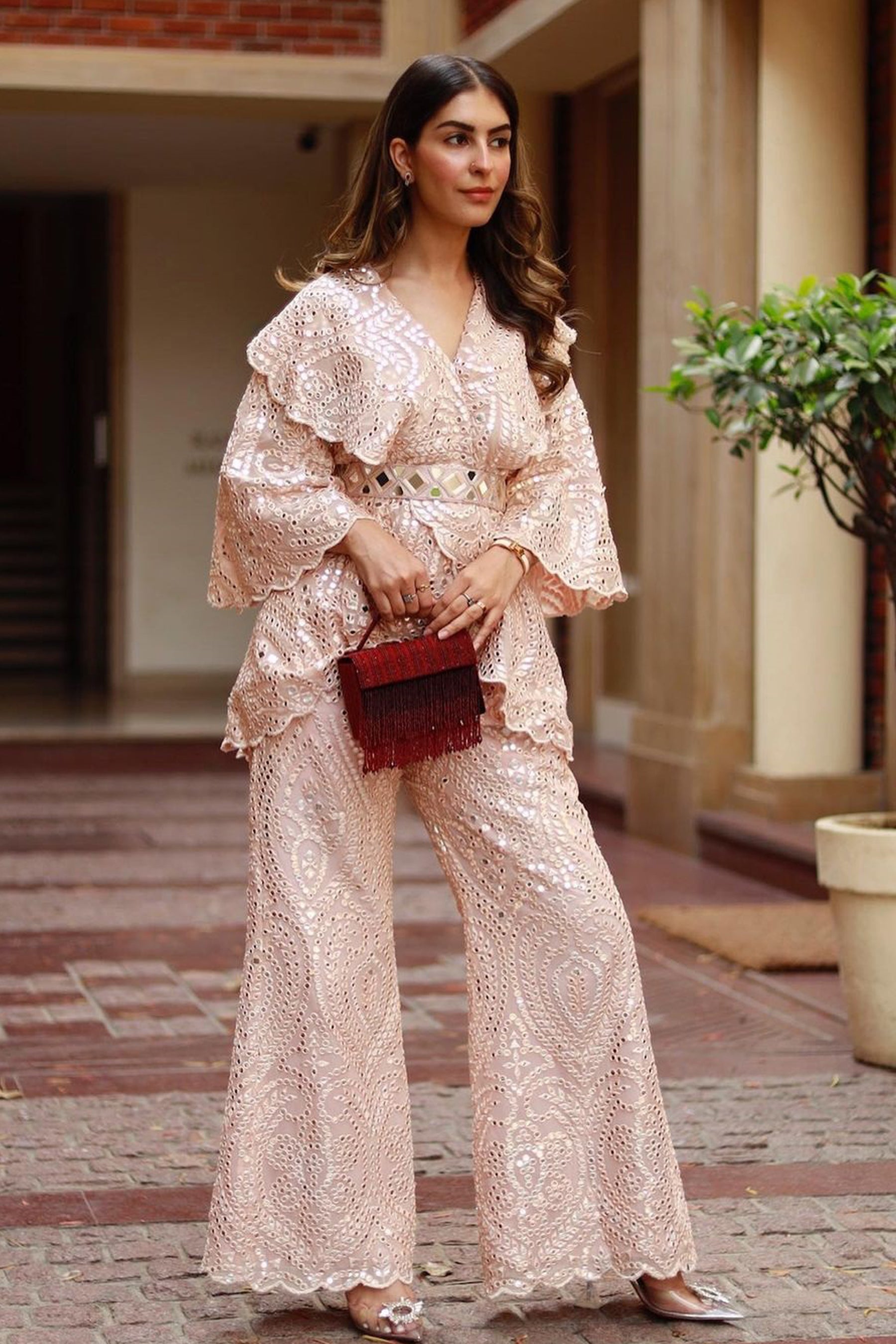 CY 29 India Rhea Kapoor In Scallop Jacket Set Front 3