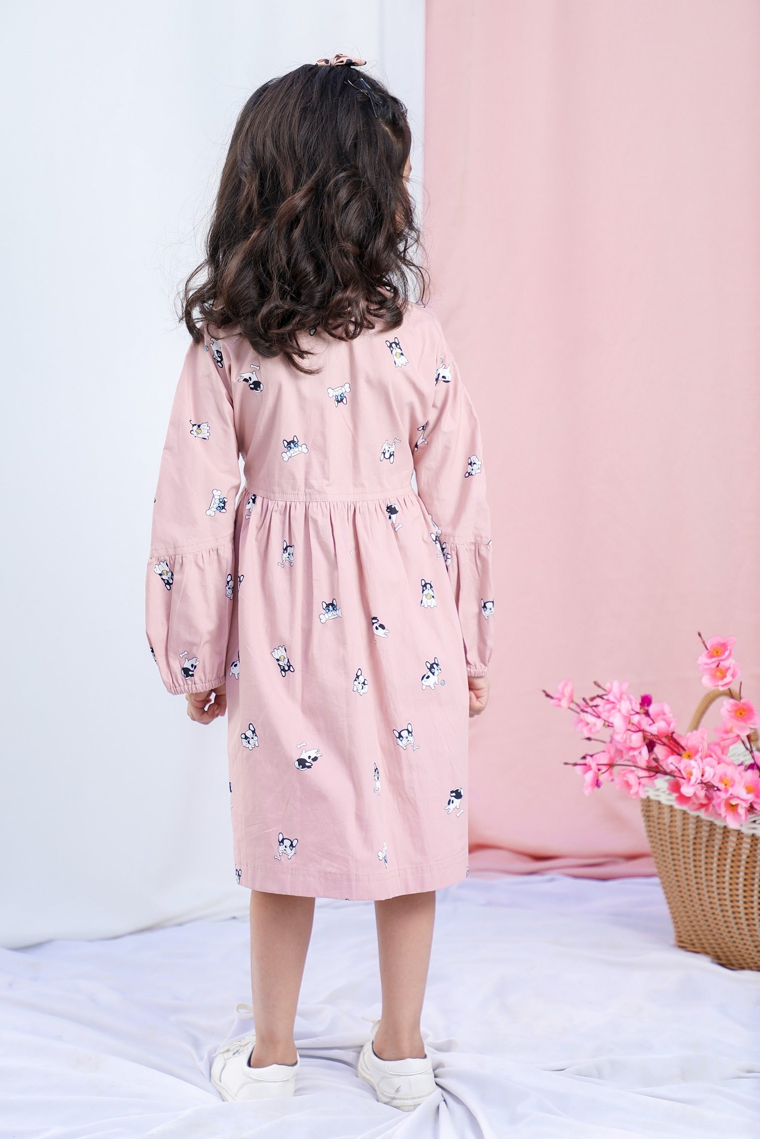 The "Pup-arazzi" Shirt Dress For Girls - CuddlesClothing