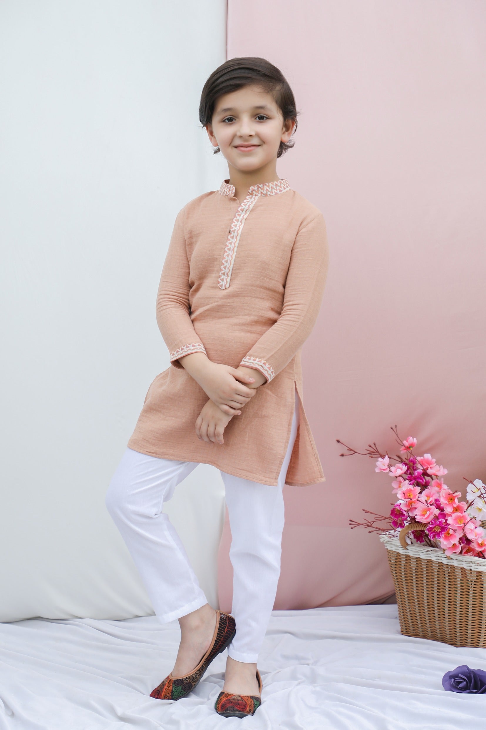 Boys Premium Muslin Cotton Kurta Pyjama Set - CuddlesClothing
