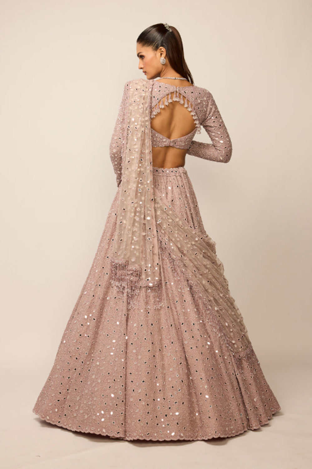 Ash Pink Lehenga Set