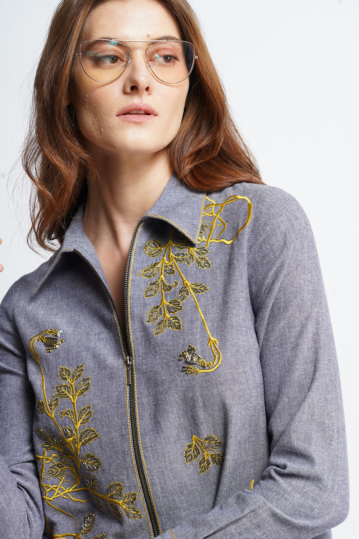 Roots Side Triangle Shirt Dress With Narrow Pants