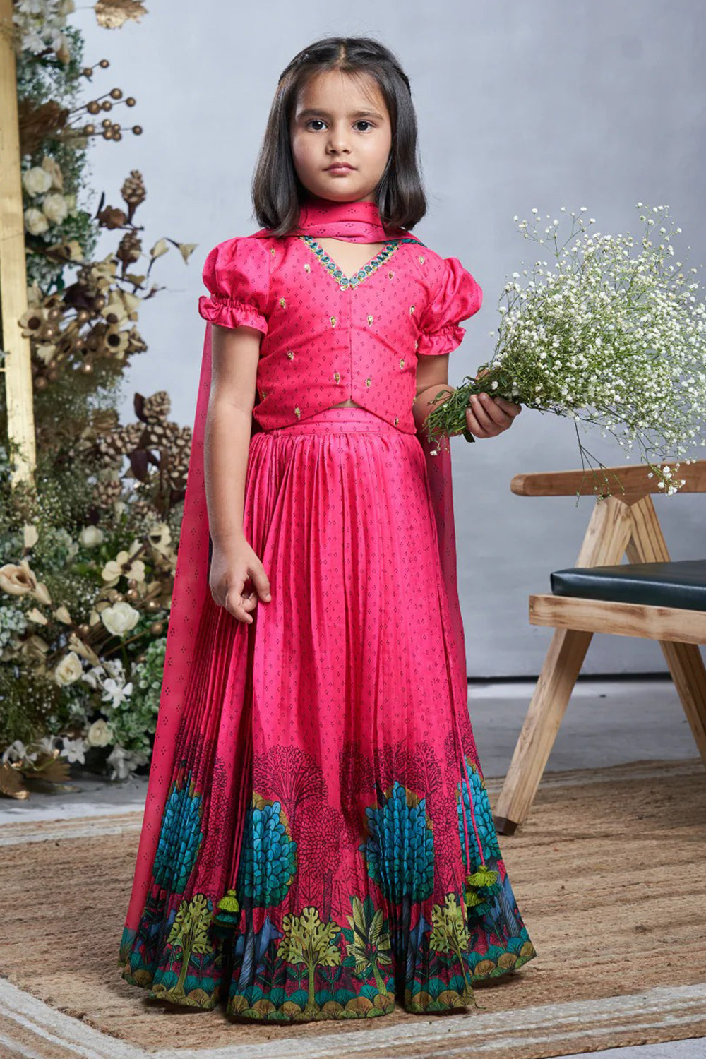 PINK PICHWAI LEHENGA SET