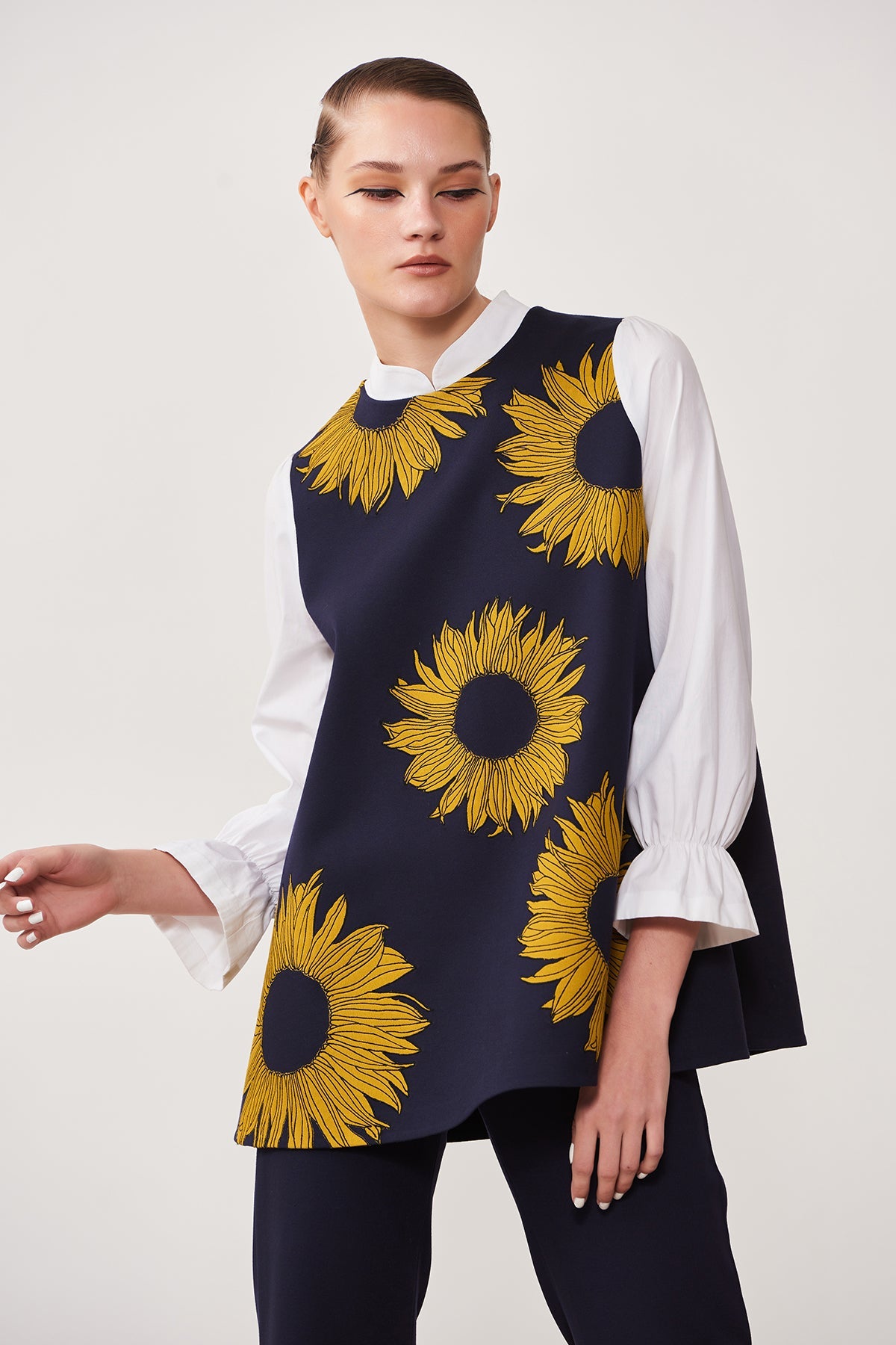 Sunflower Flared Top With Straight Pant