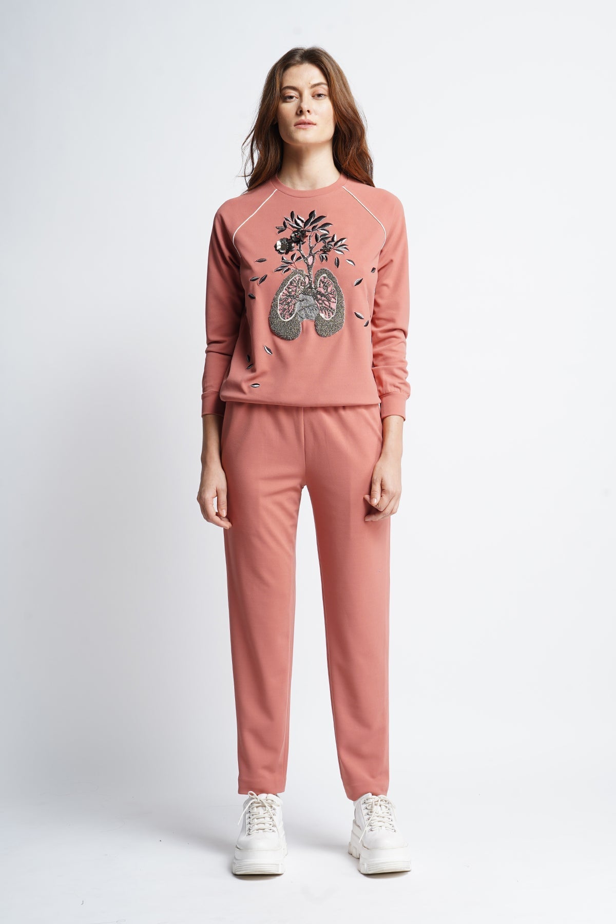Lung Tree Raglyan Sleeves Sweatshirt