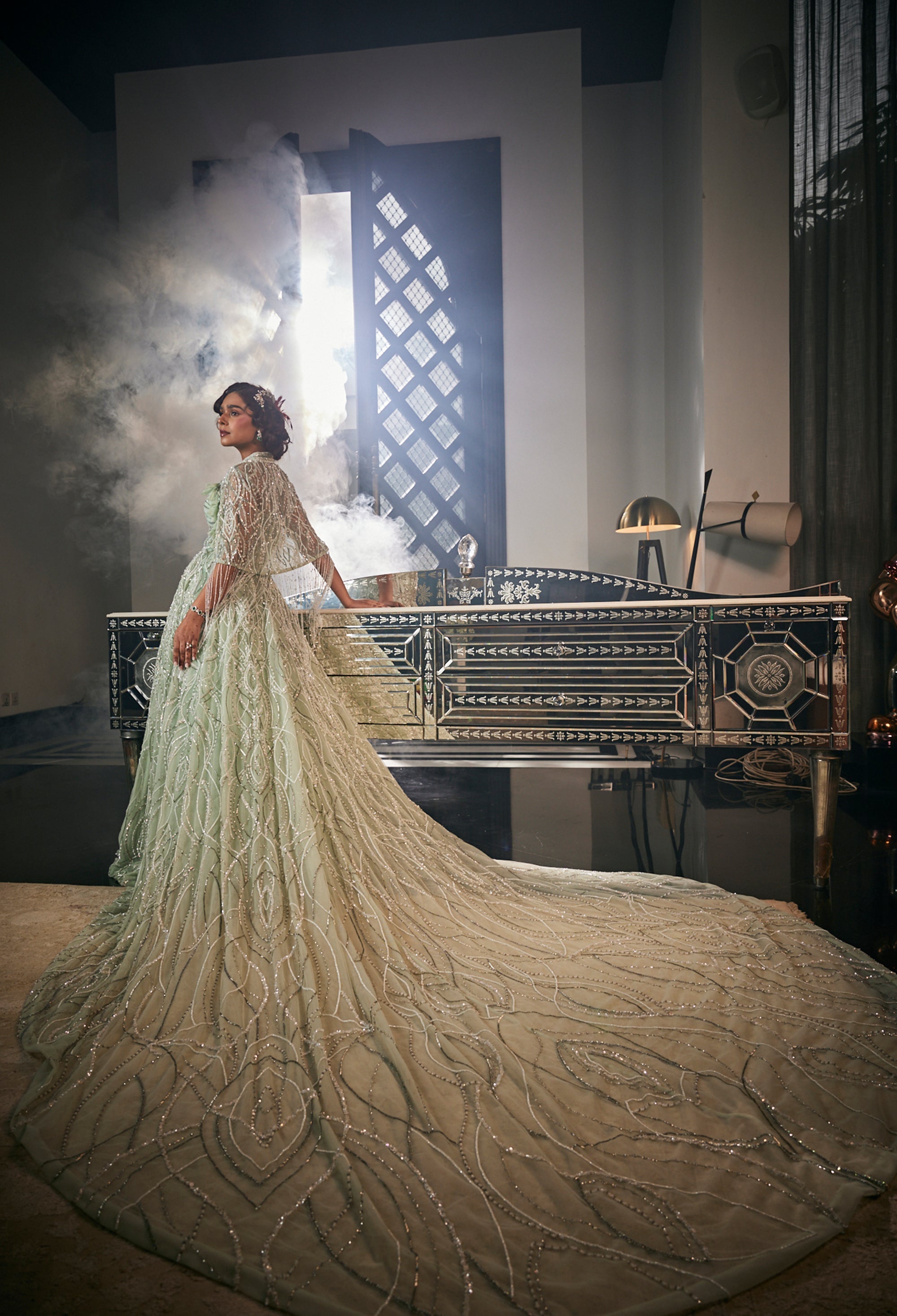 CY Amit GT Jardin Labyrinthique Embroidered Gown Side 2