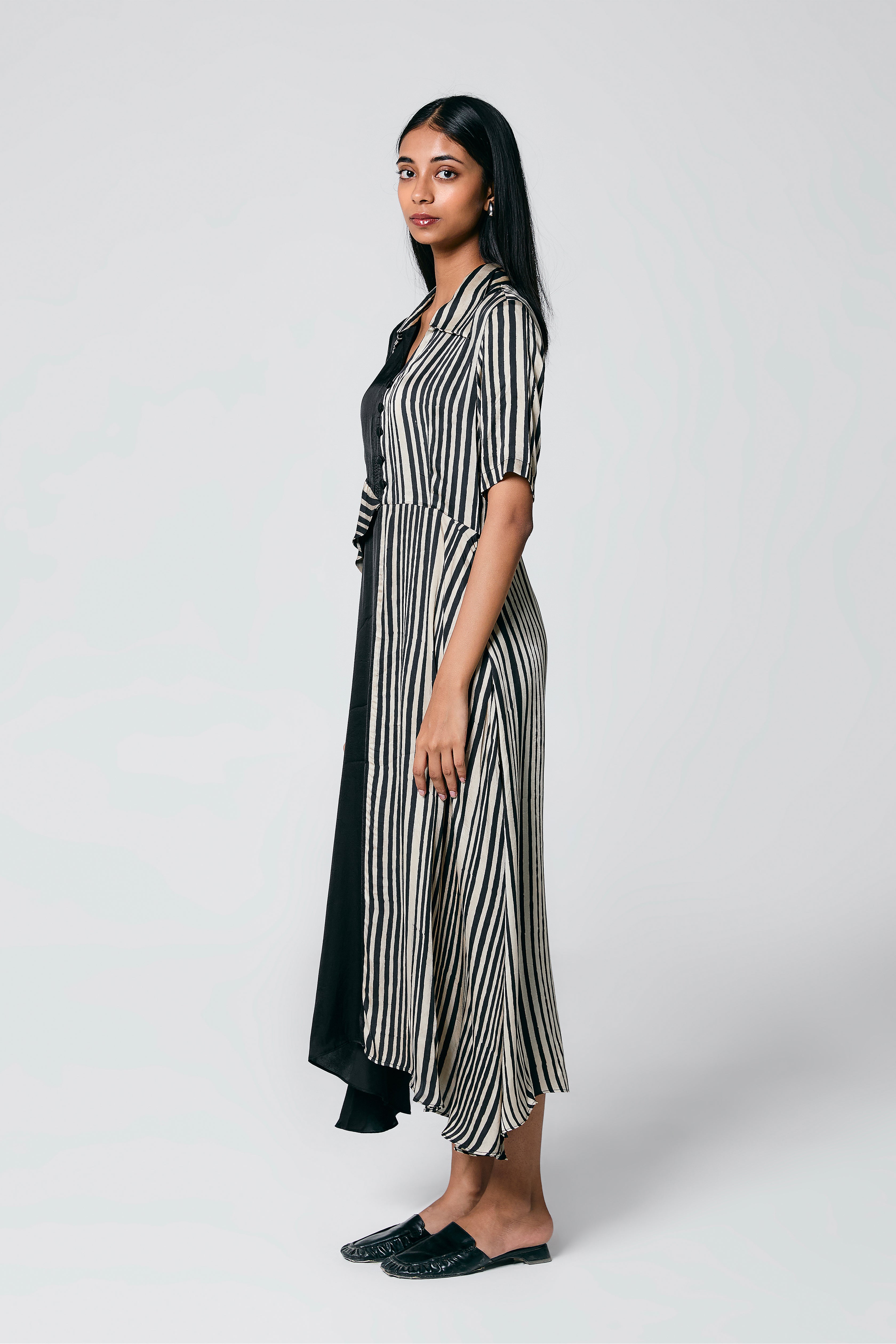 Half and Half dress - Black& White
