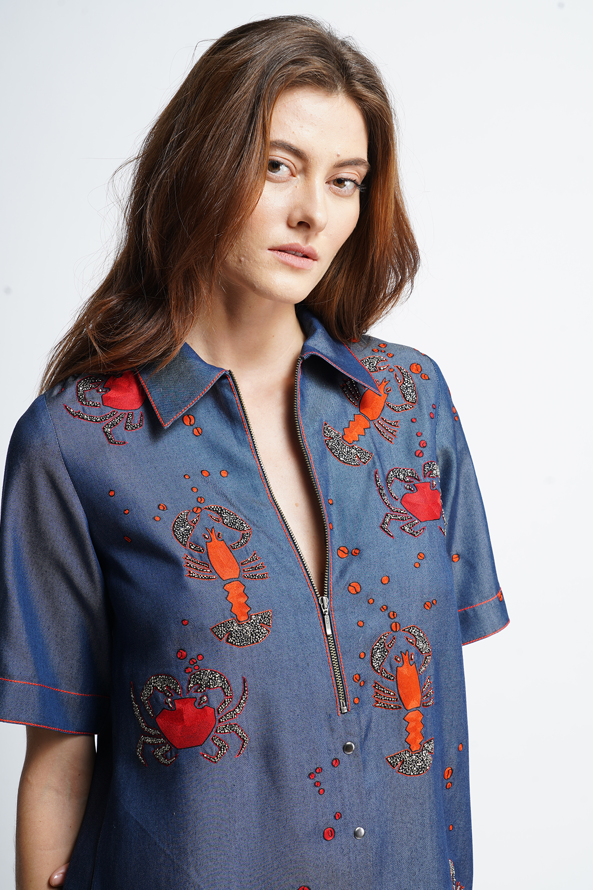 Crab And Prawns Shift Dress