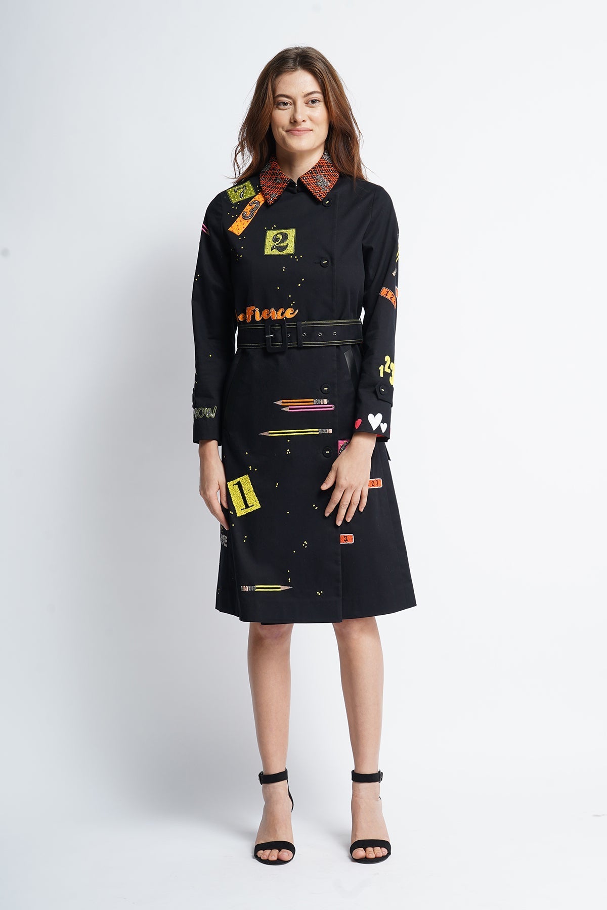 Odd And Even Numbers Trench Coat