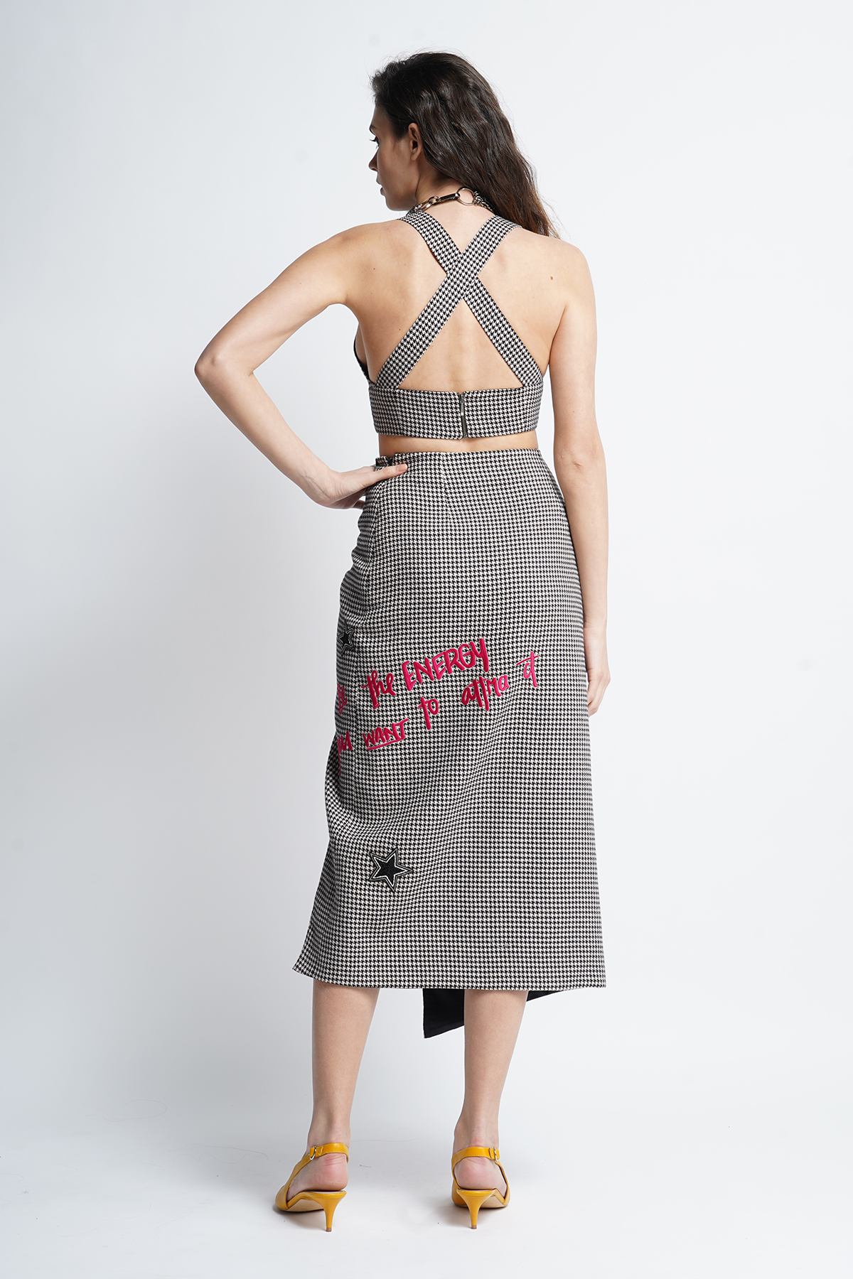 Numbers Text And Dragonfly Wrap Skirt