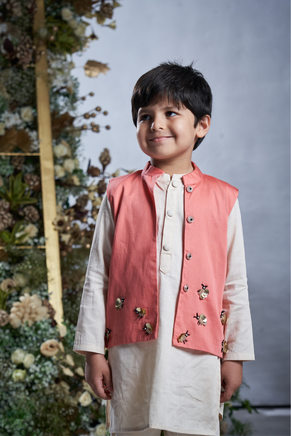 PEACH BUMBLE BEE BANDI SET