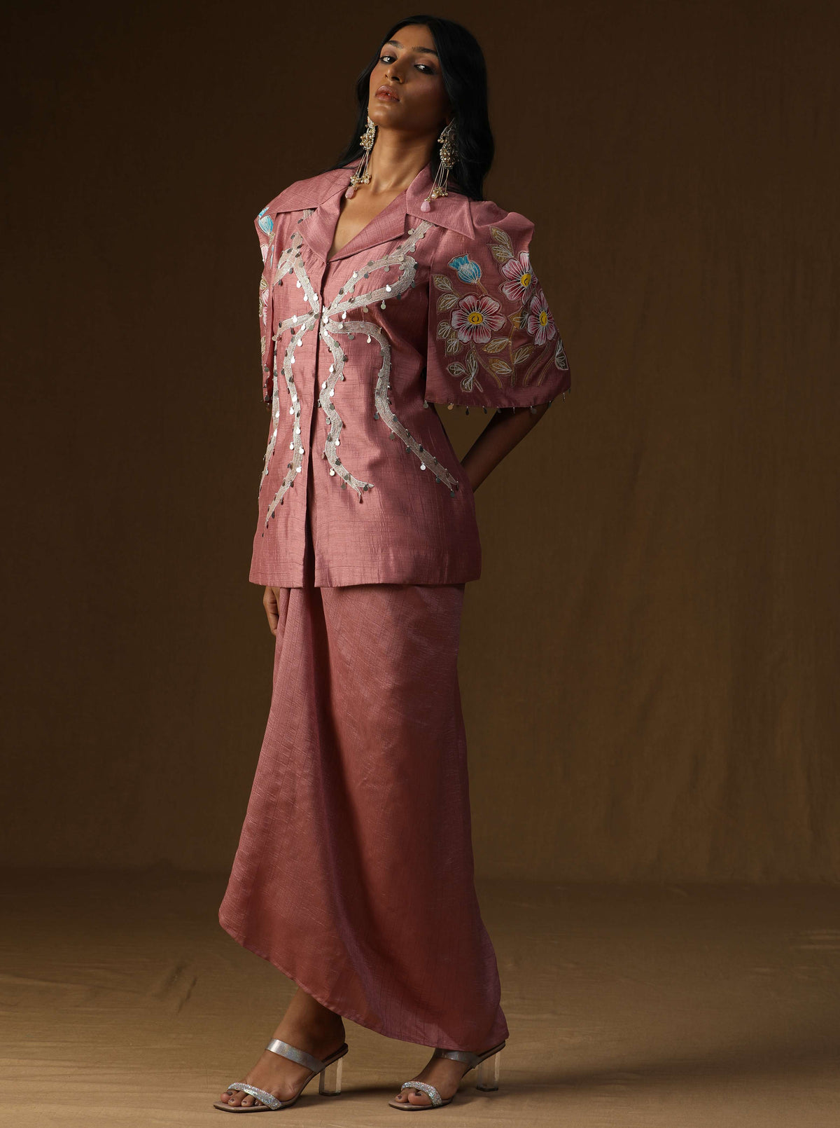 Chandrika Komal Gulabi Indo-Western Set