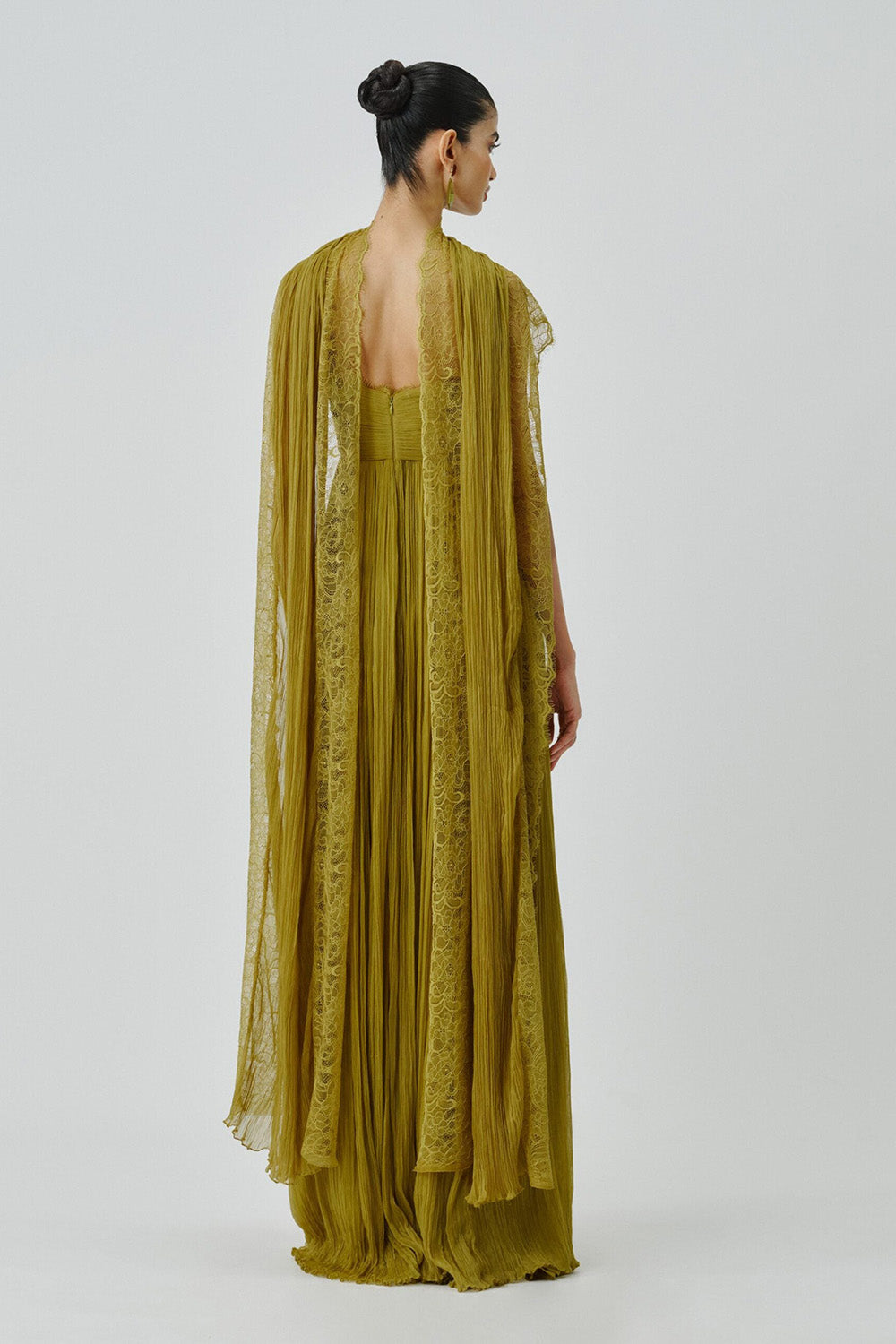 Chartreuse Ruched Dress